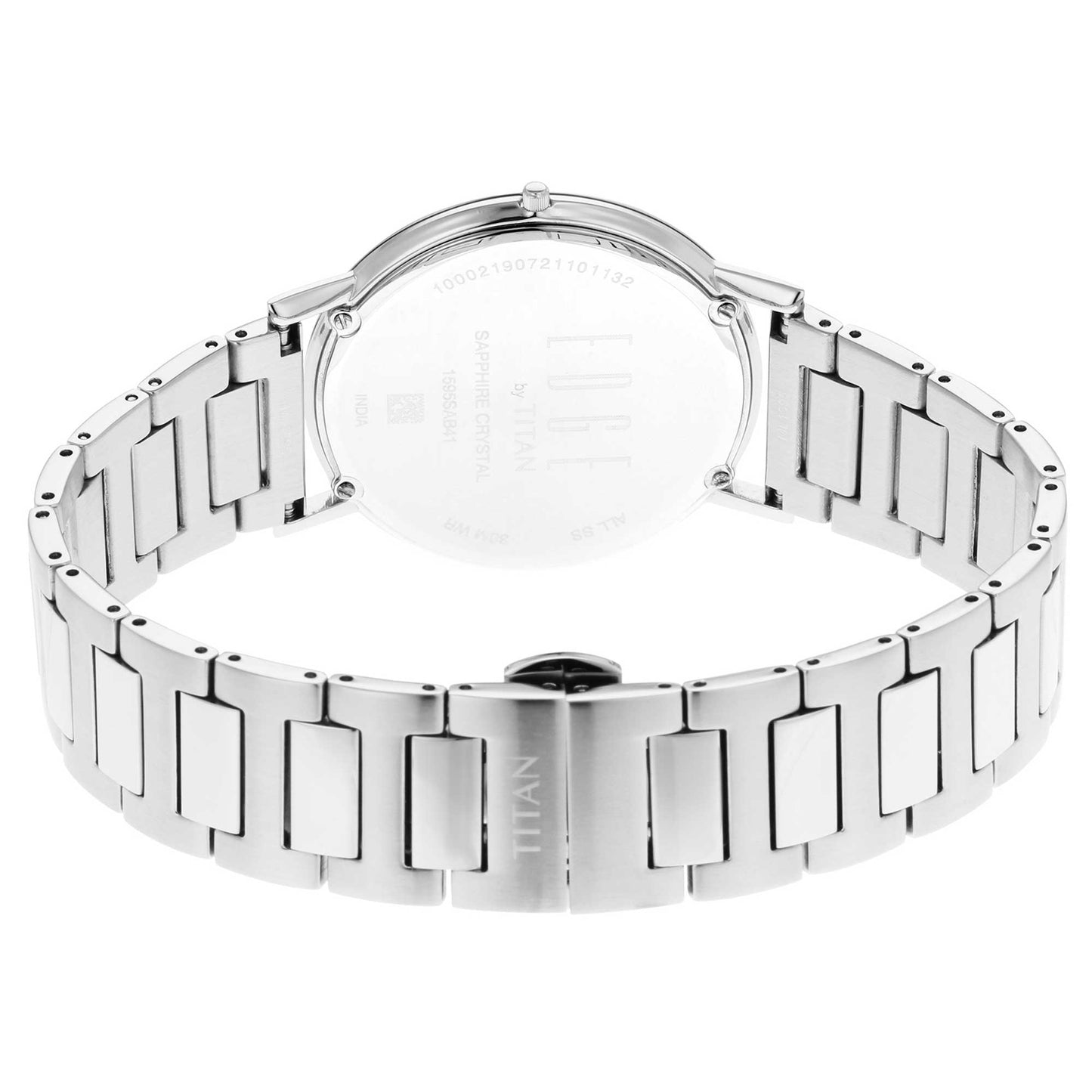 Titan Edge Silver White Dial Analog Stainless Steel Strap watch for Men