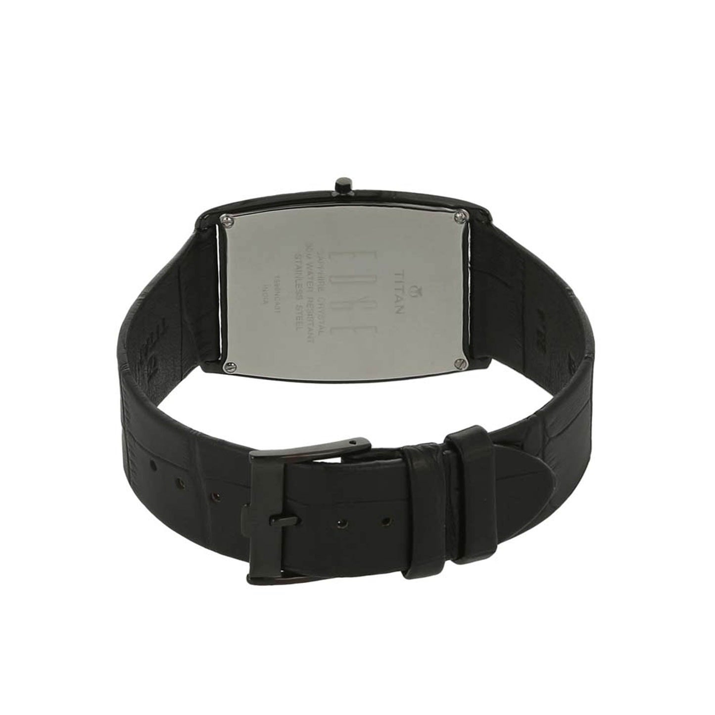 Titan Edge Black Dial Analog Leather Strap watch for Men