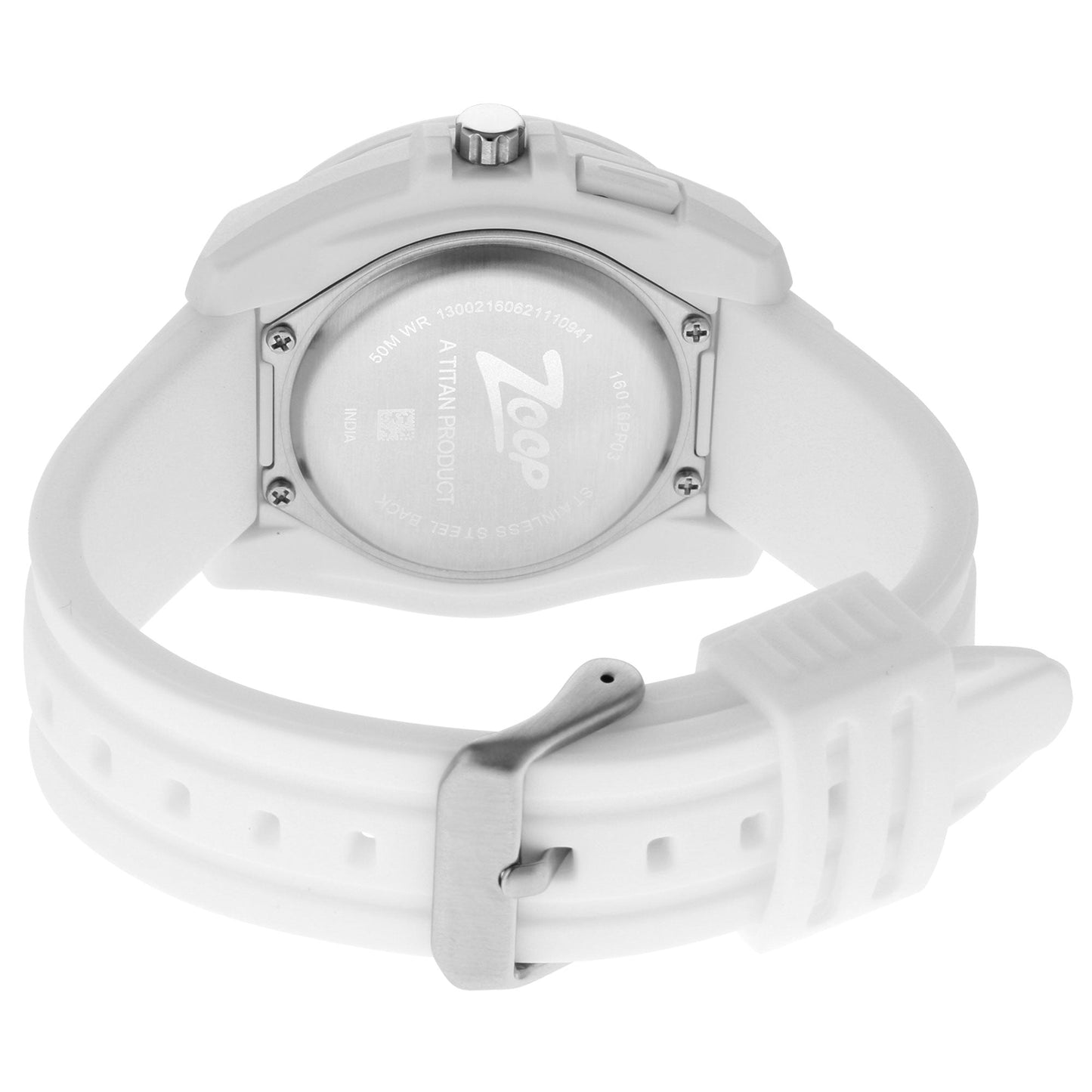 Zoop By Titan Quartz Analog White Dial Silicone Strap Watch for Kids