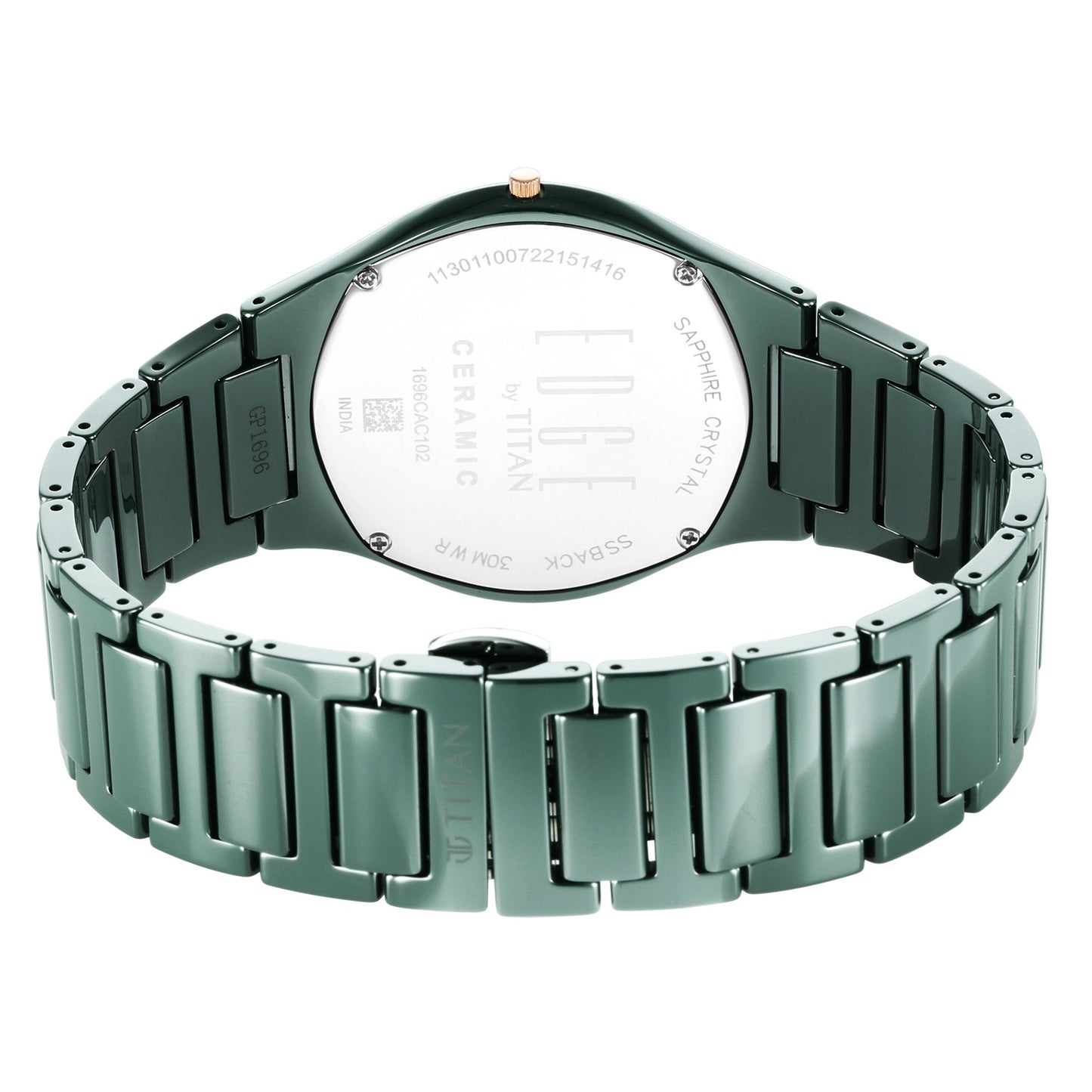 Titan Edge Ceramic Green Dial Analog Ceramic Strap watch for Men