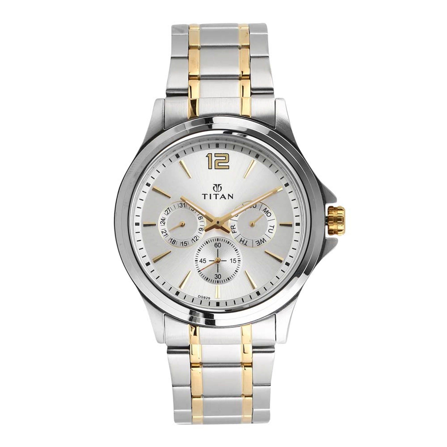 Titan Workwear Silver Dial Multi Stainless Steel Strap watch for Men