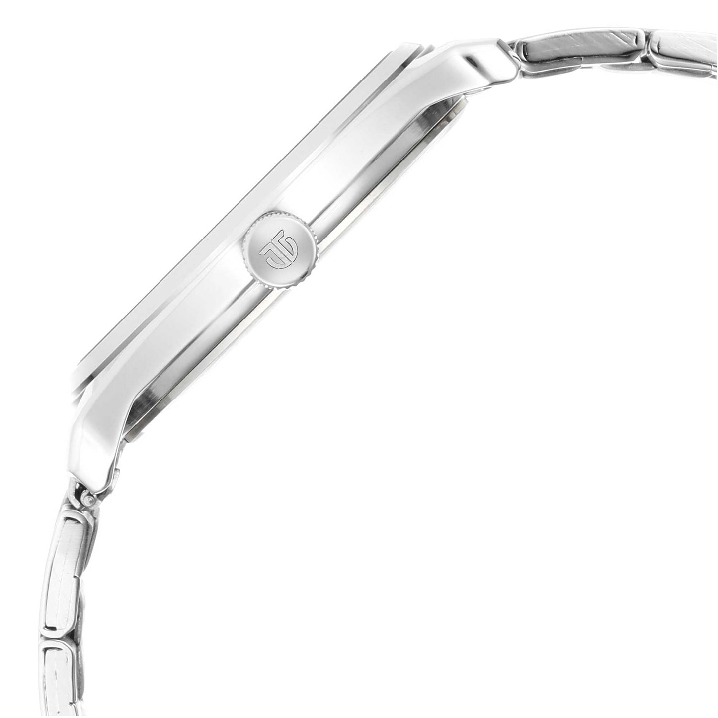 Titan Quartz Analog Silver White Dial Stainless Steel Strap Watch for Men