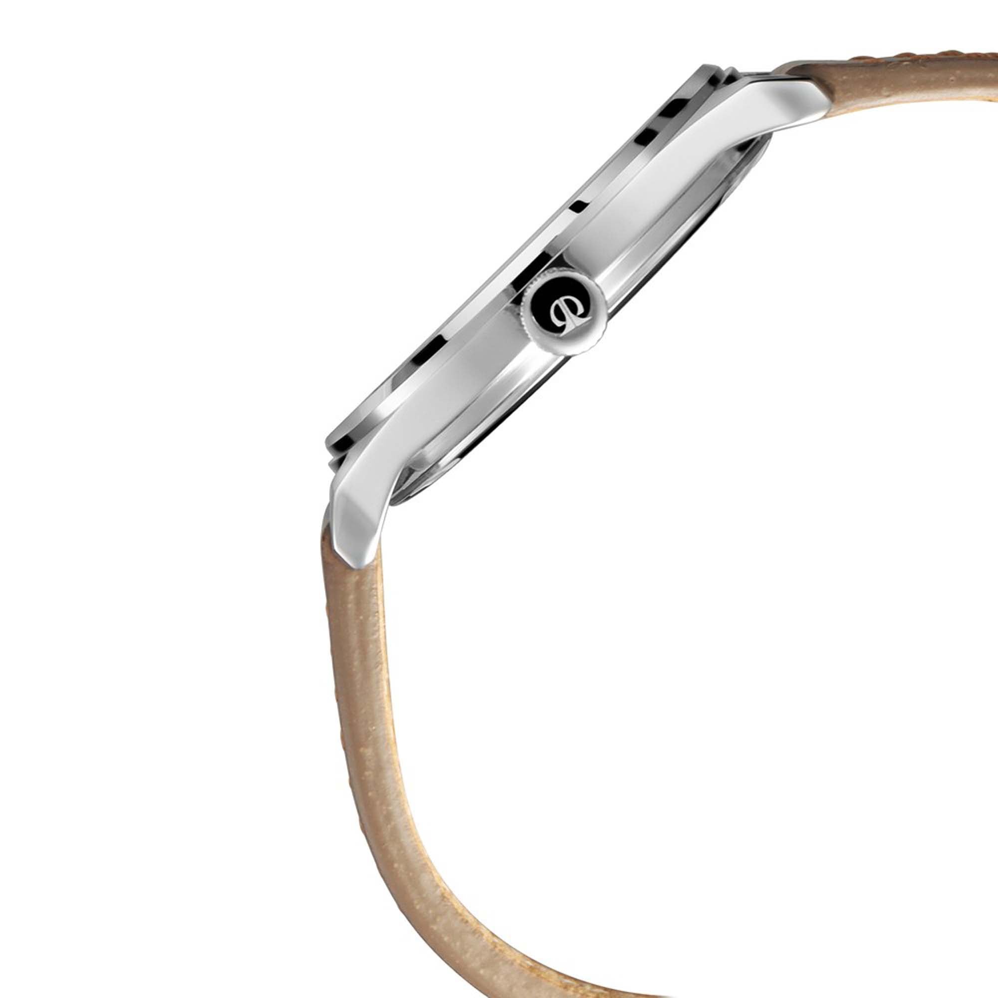 Titan Quartz Analog Silver Dial Leather Strap Watch for Men