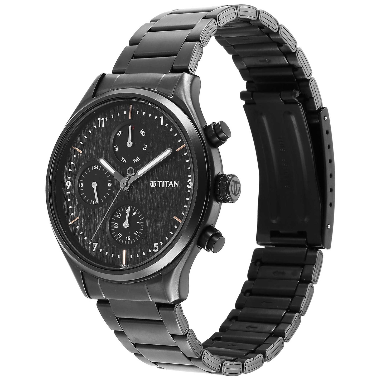 Titan Neo Black Dial Multi Stainless Steel Strap watch for Men