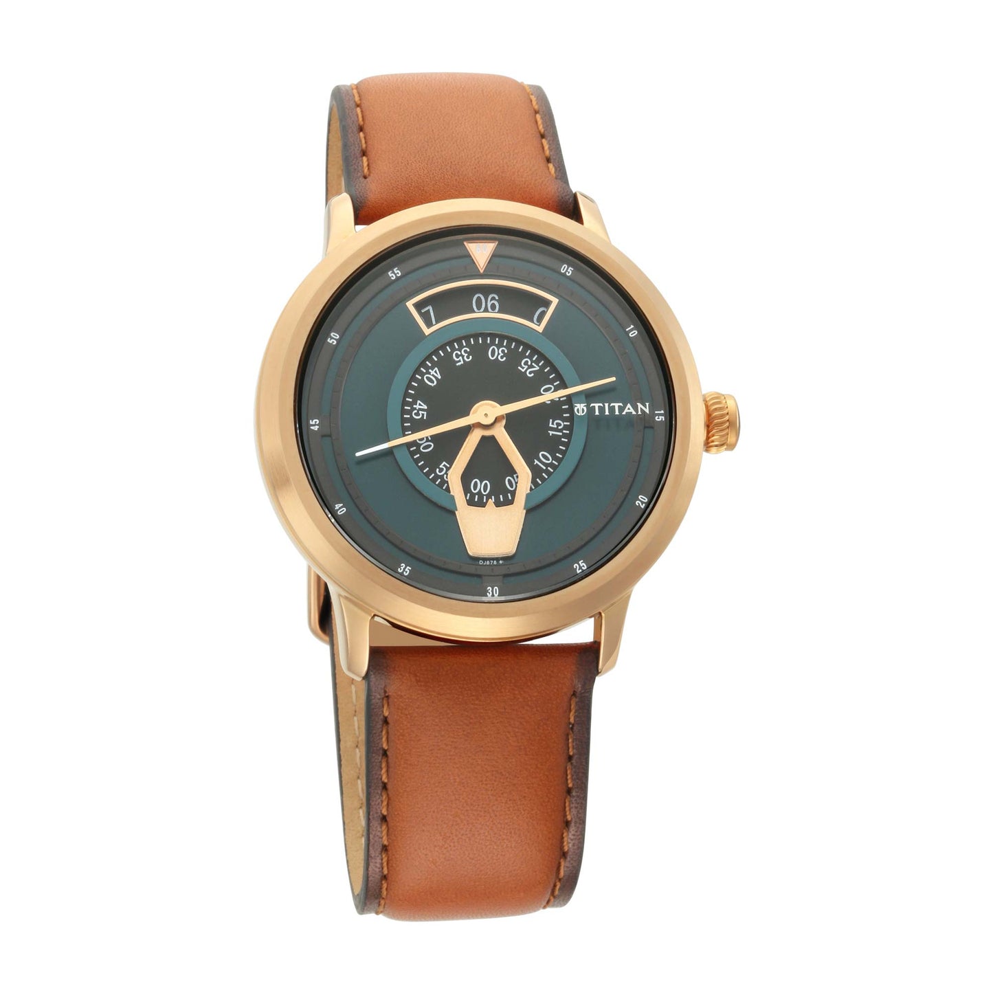 Titan Maritime Green Dial Analog Leather Strap watch for Men