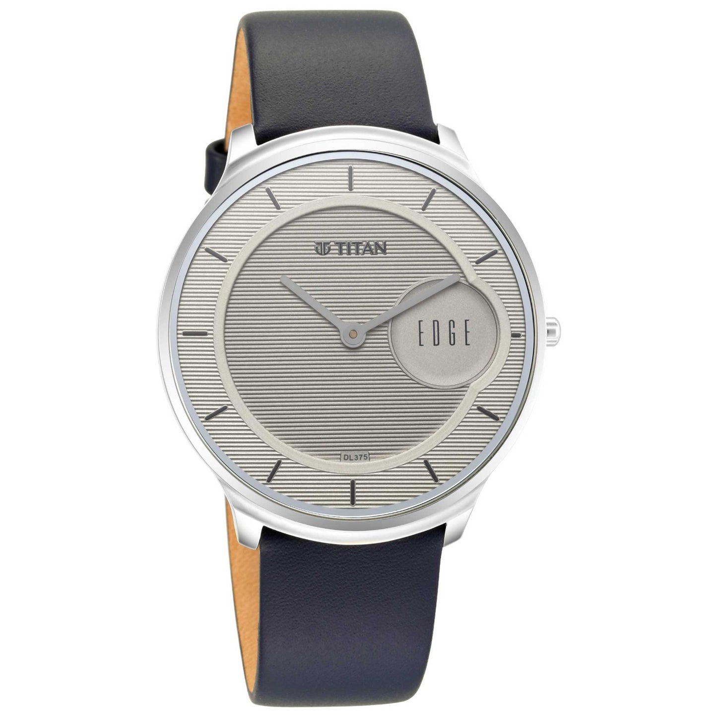Titan Edge Baseline Grey Dial Analog Leather Strap watch for Men