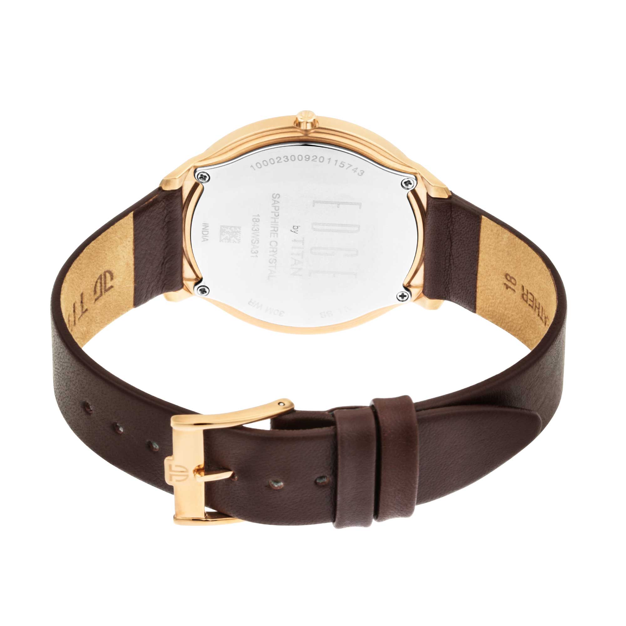Titan Quartz Analog White Dial Leather Strap Watch for Men – Titan
