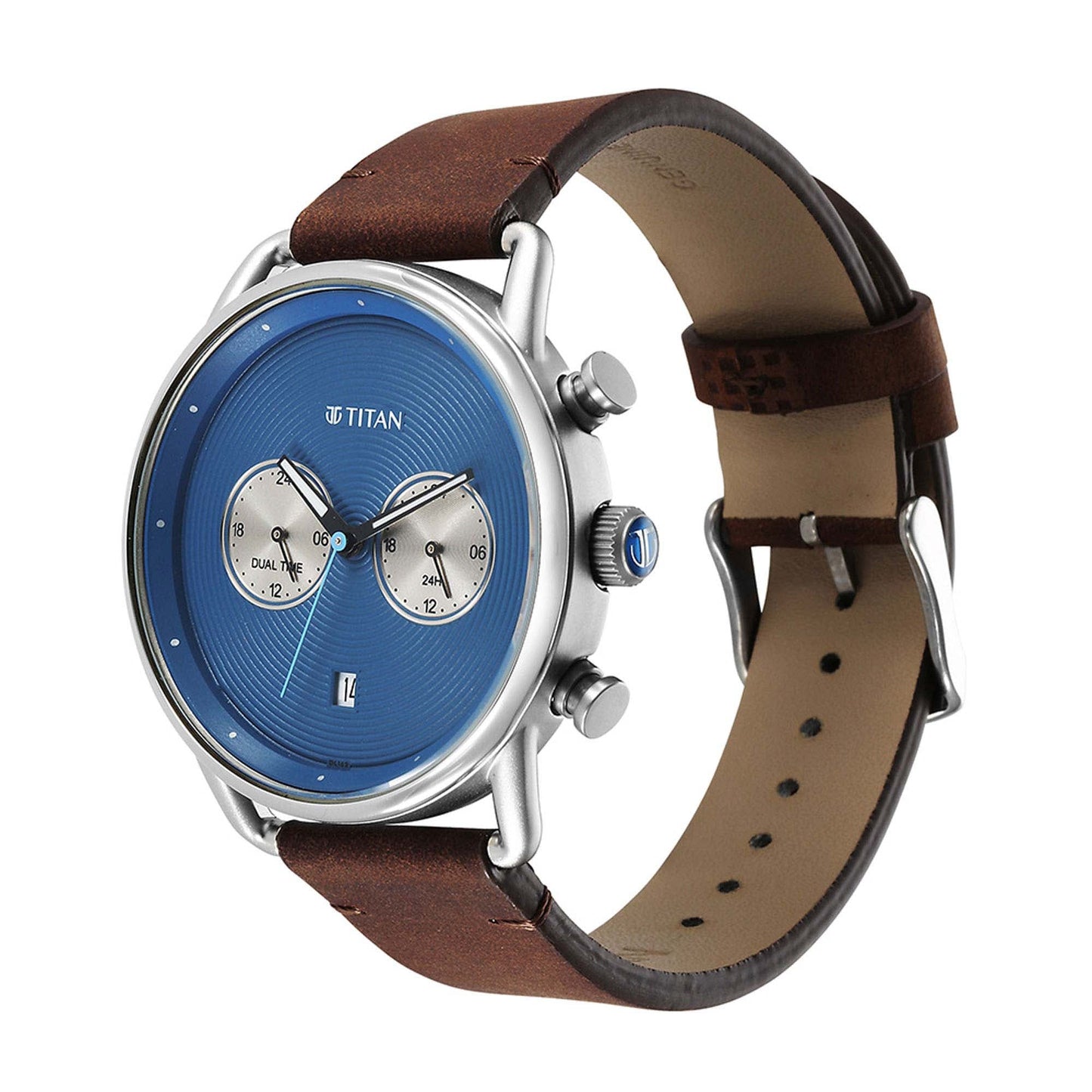 Titan Quartz Analog Leather Strap Watch for Men