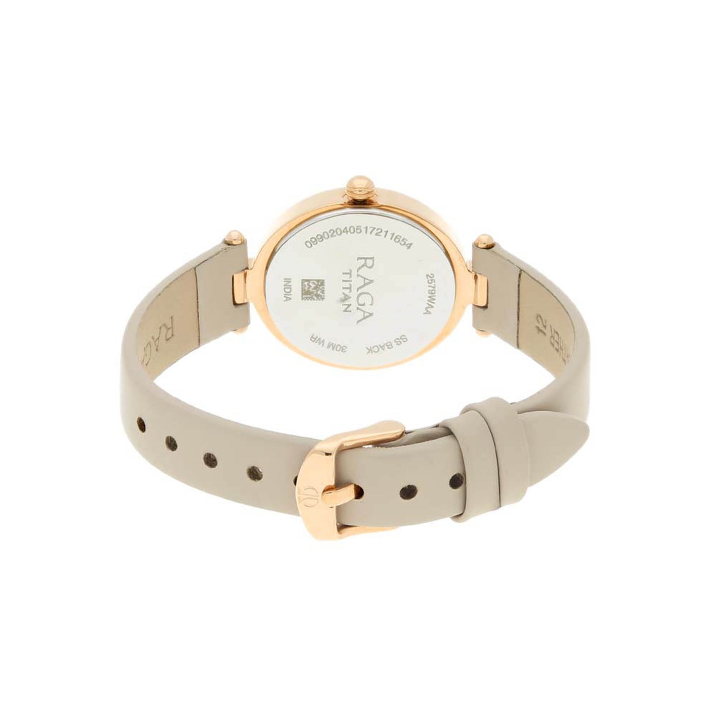 Titan Raga Viva Rose Gold Dial Women Watch With Leather Strap