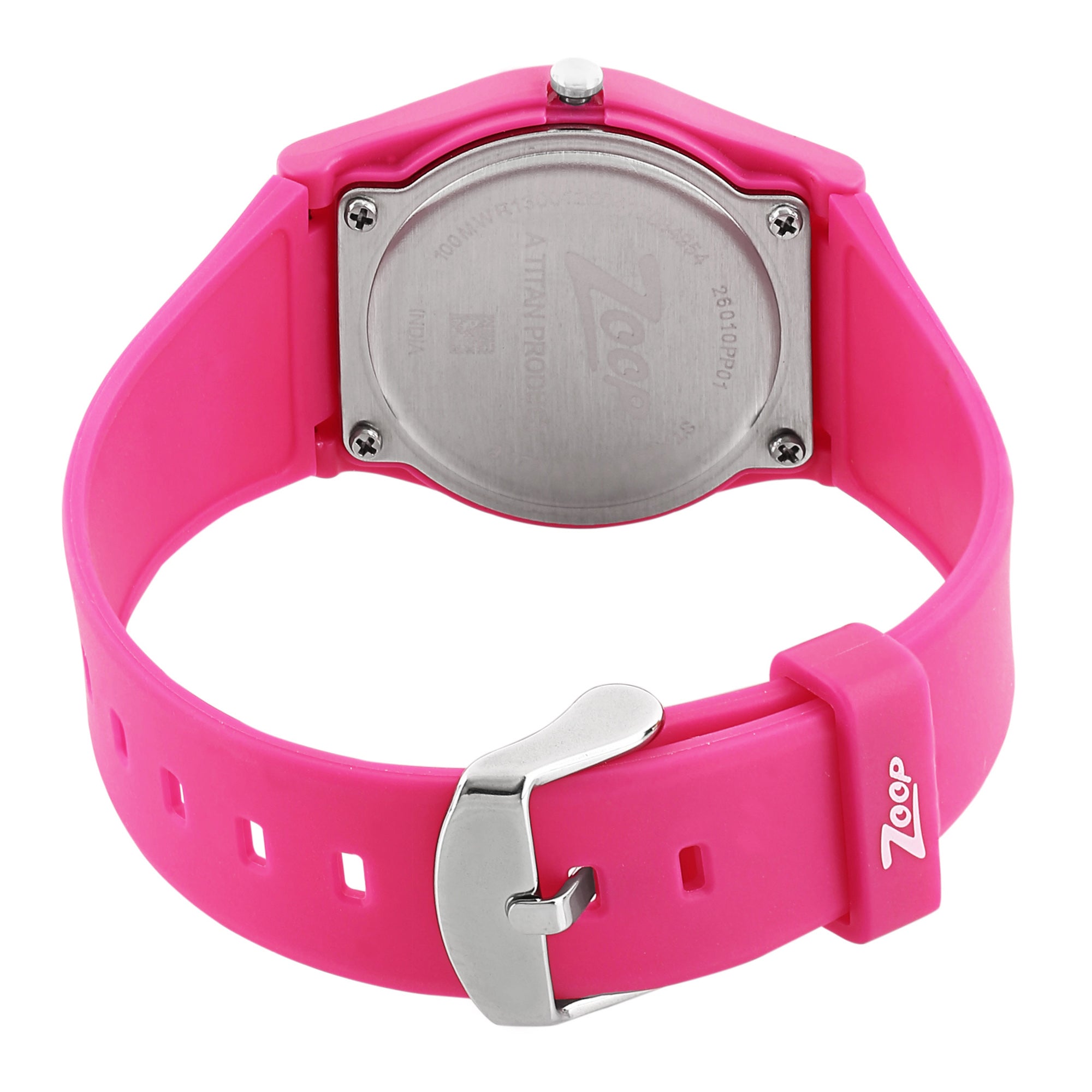 Zoop By Titan Quartz Analog Pink Dial PU Strap Watch for Kids