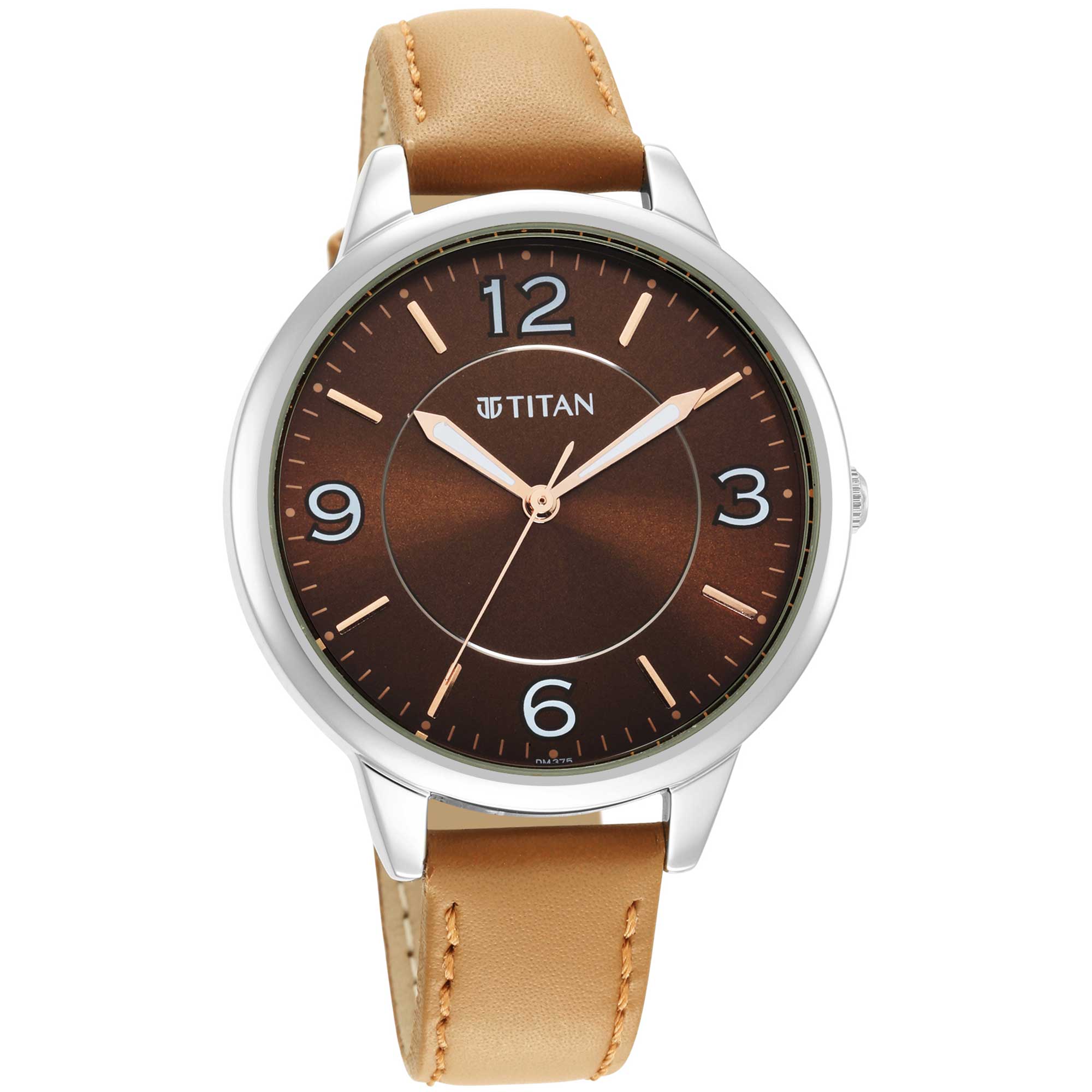 Titan Trendsetters Brown Dial Analog Leather Strap watch for Women