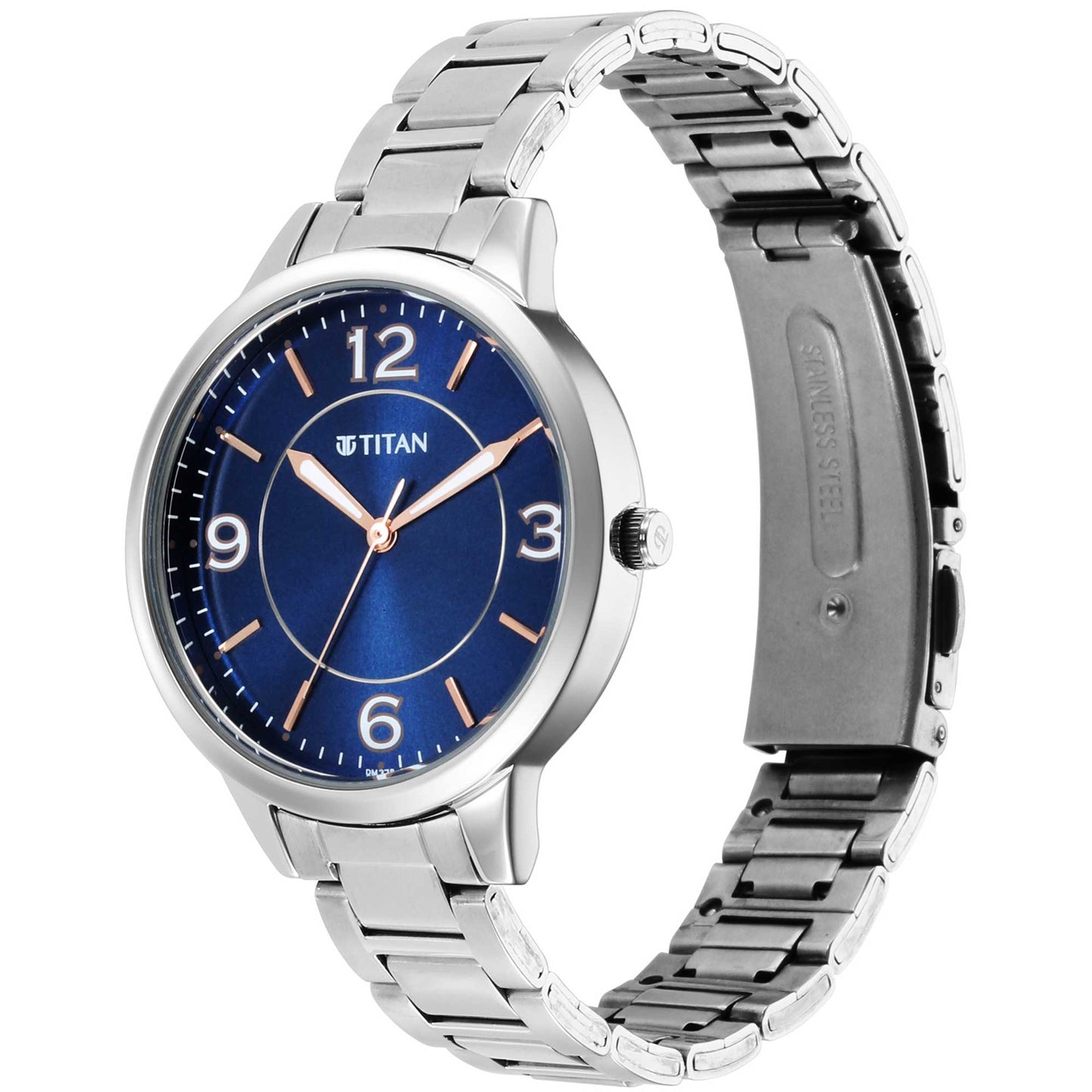 Titan Trendsetters Blue Dial Women Watch With Stainless Steel Strap