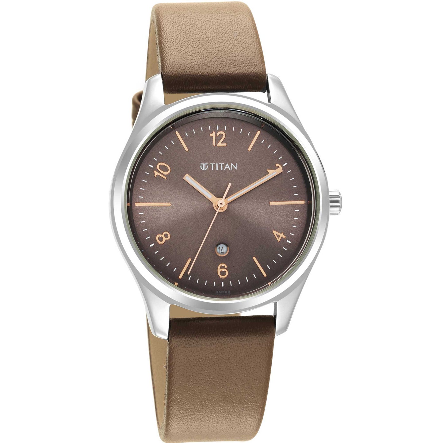 Titan Trendsetters Brown Dial Women Watch With Leather Strap