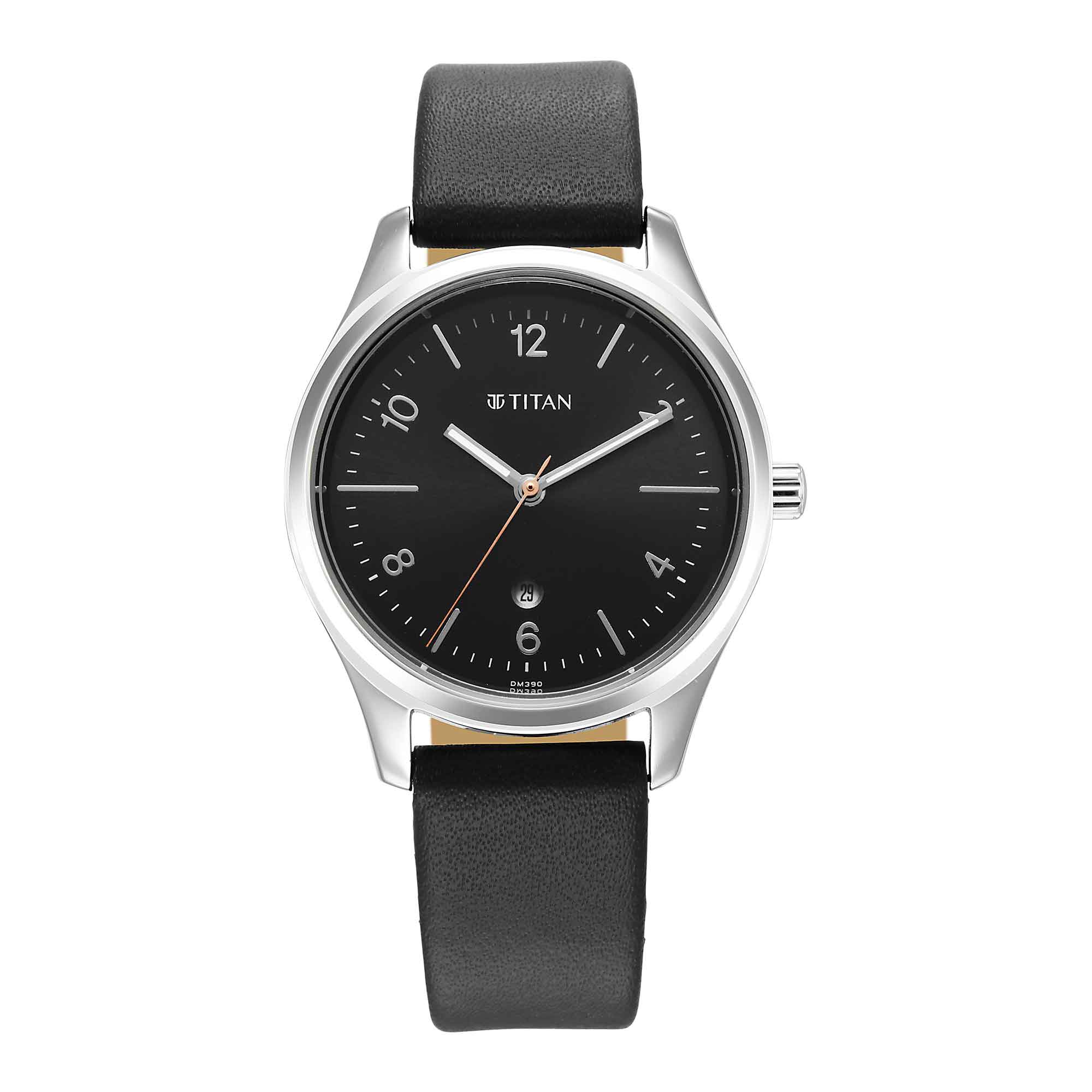 Titan Urban Anthracite Dial Analog Leather Strap watch for Women