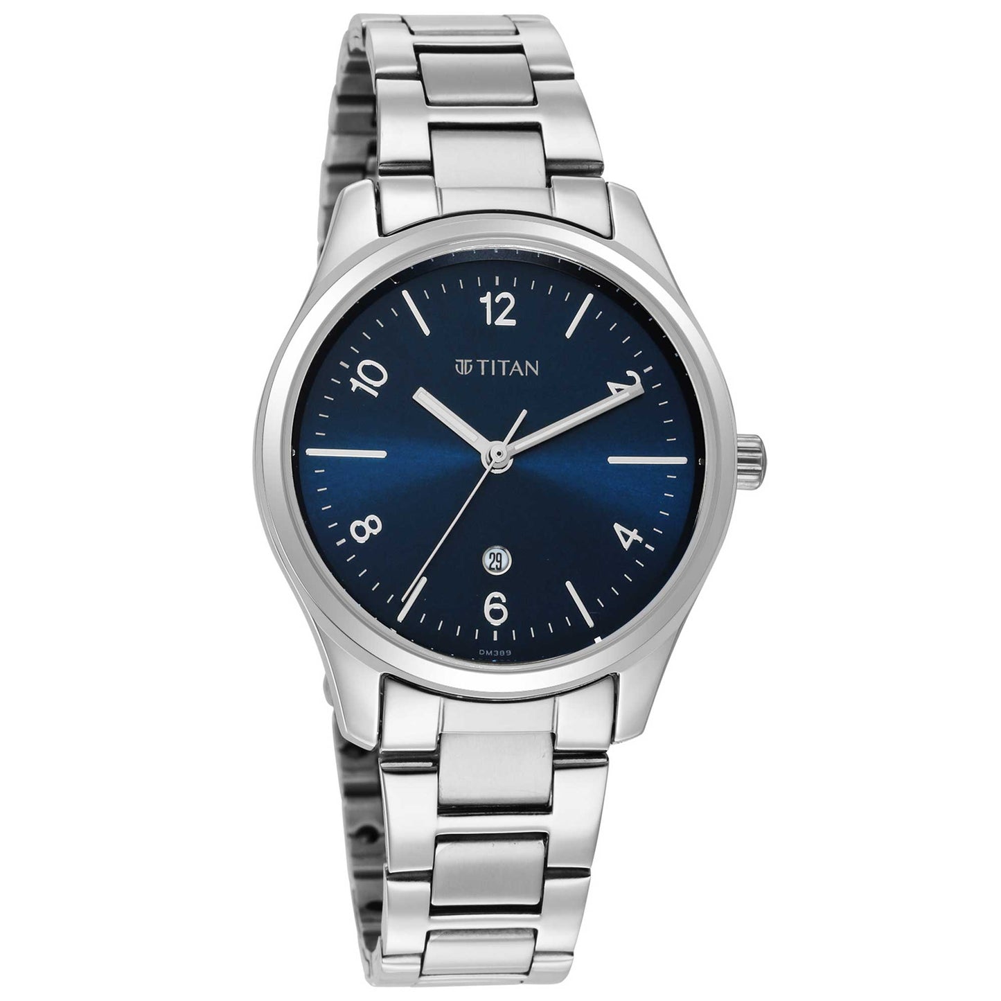 Titan Trendsetters Blue Dial Analog Stainless Steel Strap Watch for Women