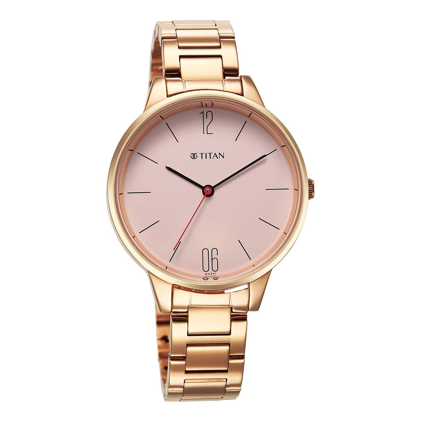 Titan Quartz Analog Rose Gold Dial Watch for Women