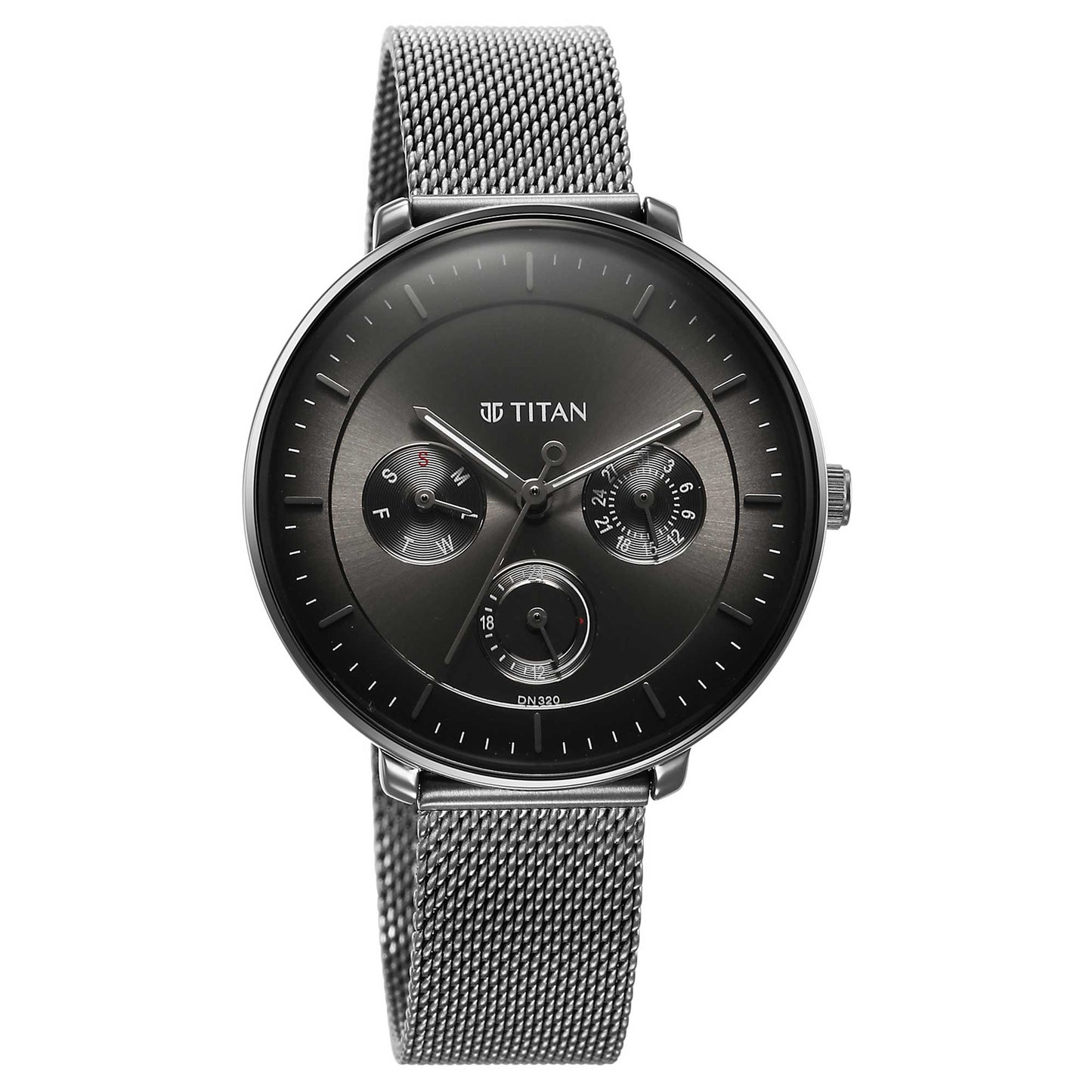 Titan Noir Anthracite Analog Stainless Steel Strap watch for Women