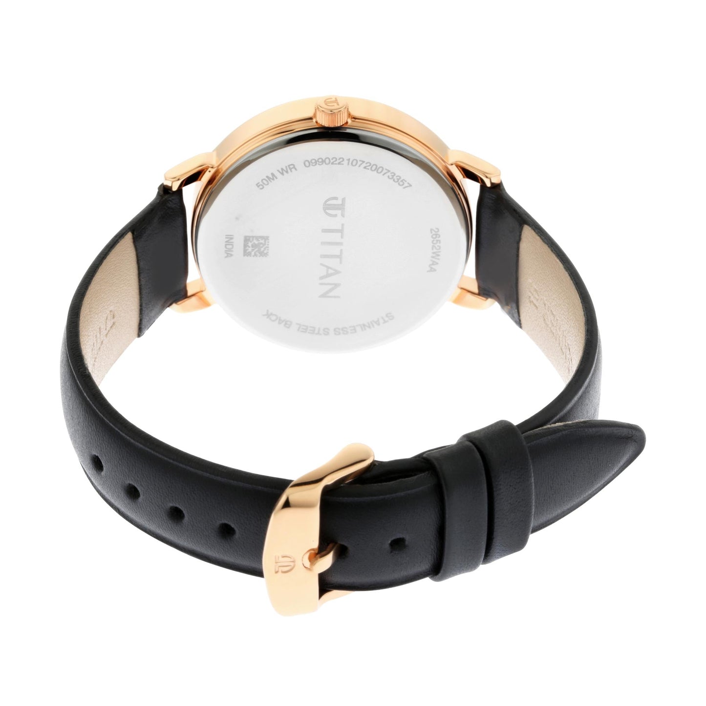 Titan Workwear Black Dial Multi Leather Strap watch for Women