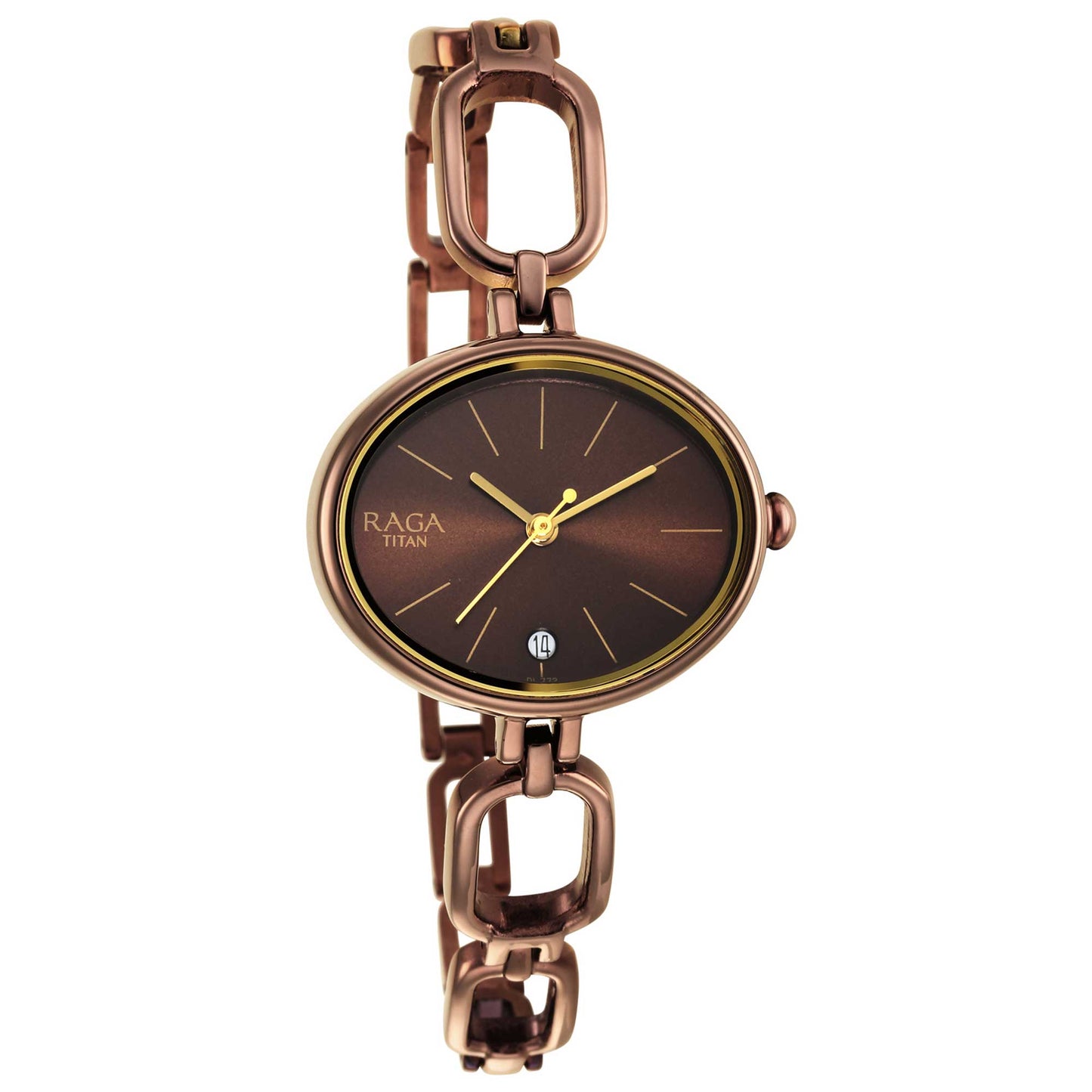 Titan Raga Viva Brown Dial Analog Metal Strap Watch for Women