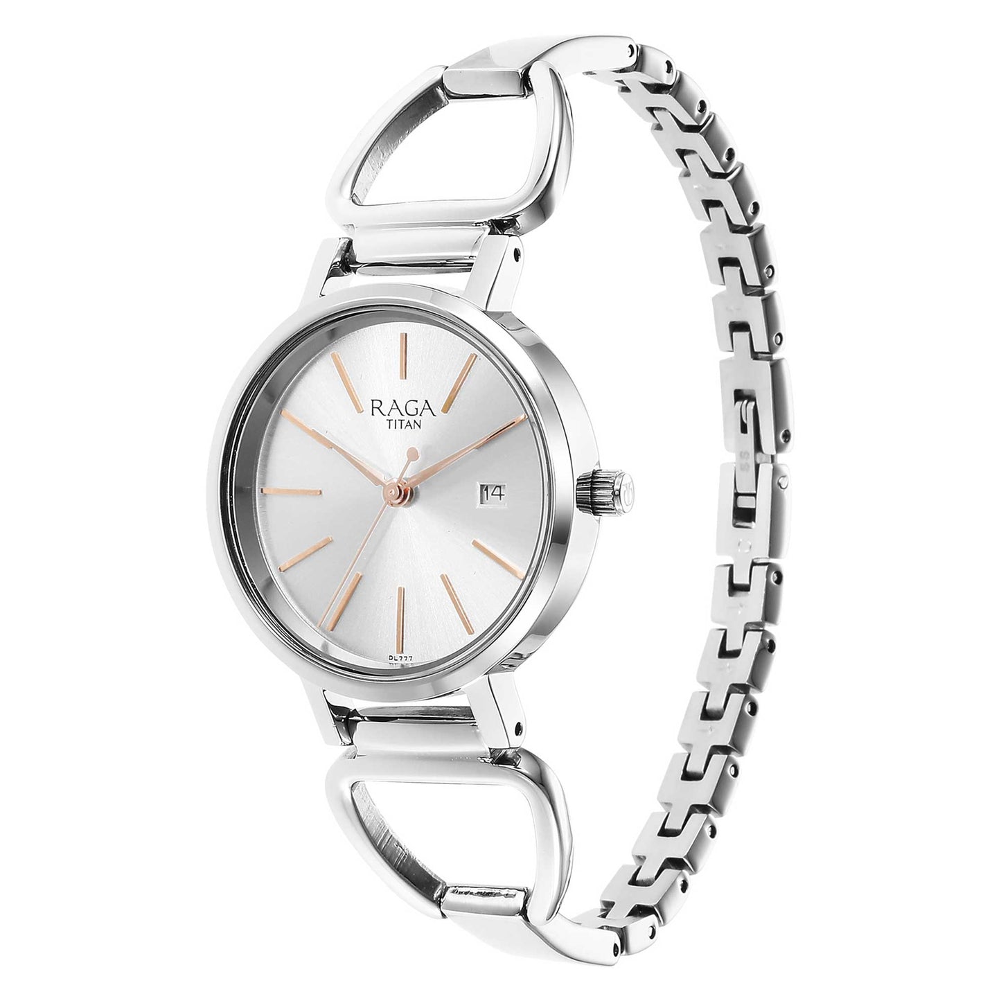 Titan Raga Viva Silver Analog Date Metal Strap watch for Women