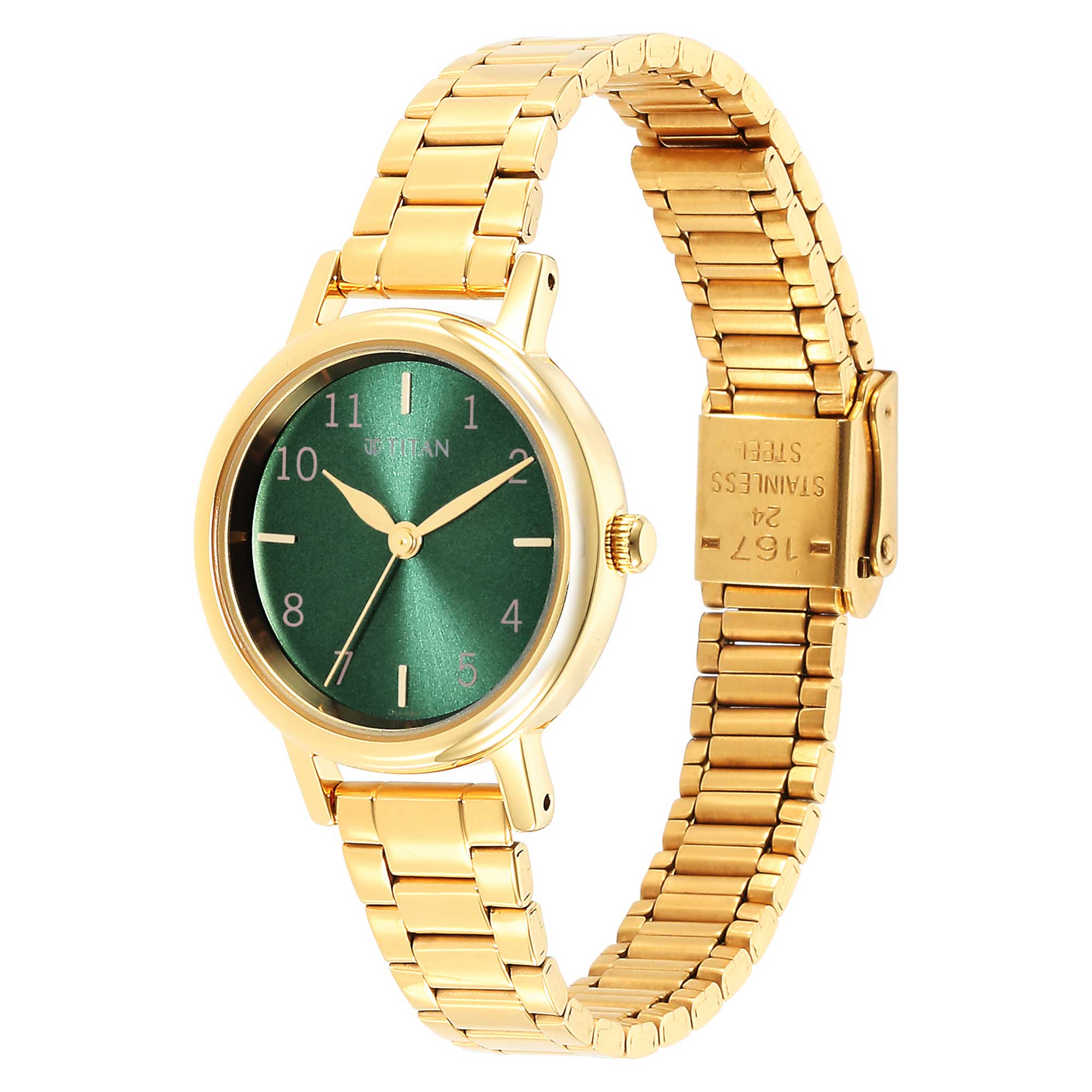 Titan Karishma Green Dial Analog Stainless Steel Strap watch for Women