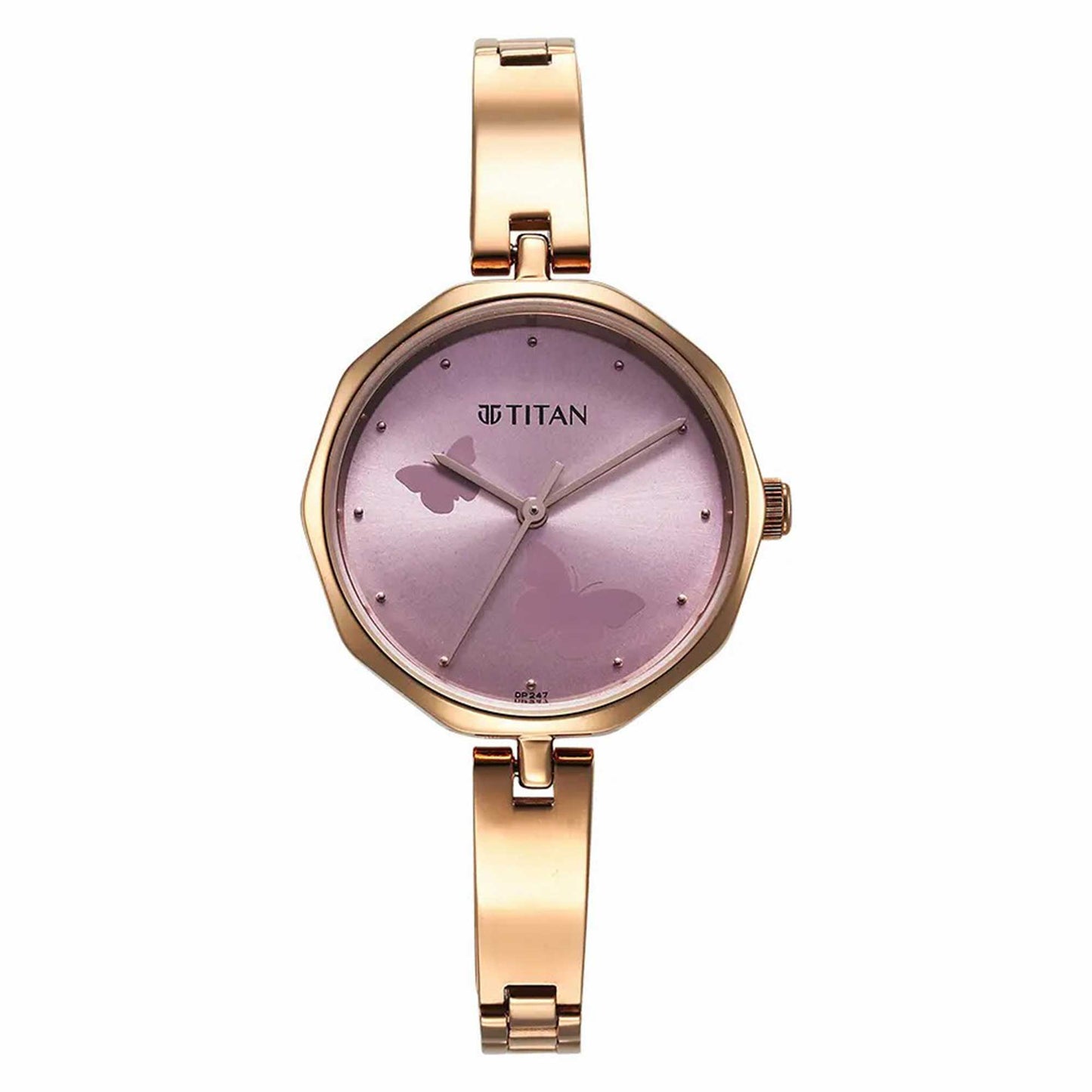 Titan Karishma Quartz Analog Pink Dial Stainless Steel Strap Watch for Women