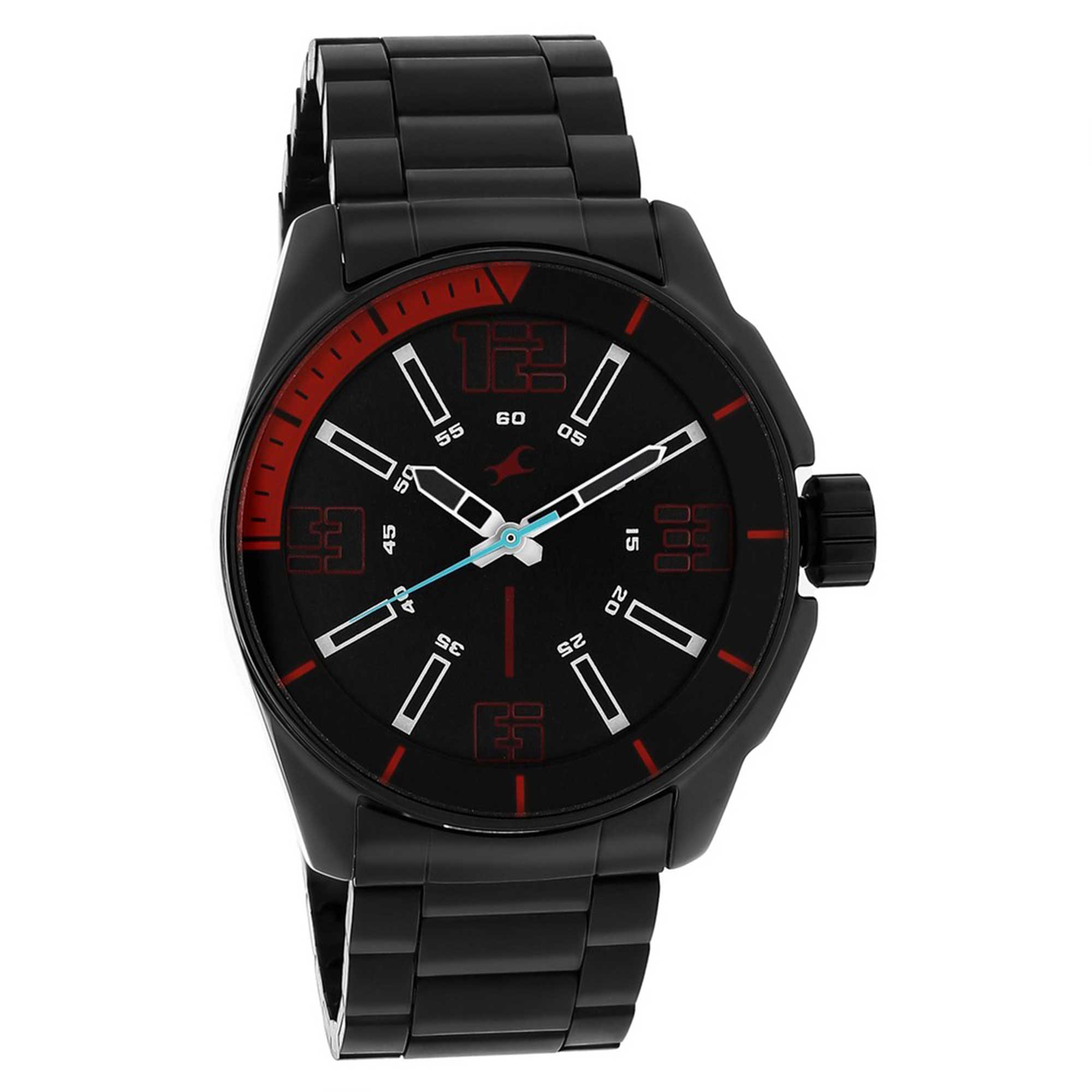 Fastrack Hitlist Quartz Analog Black Dial Stainless Steel Strap Watch for Guys