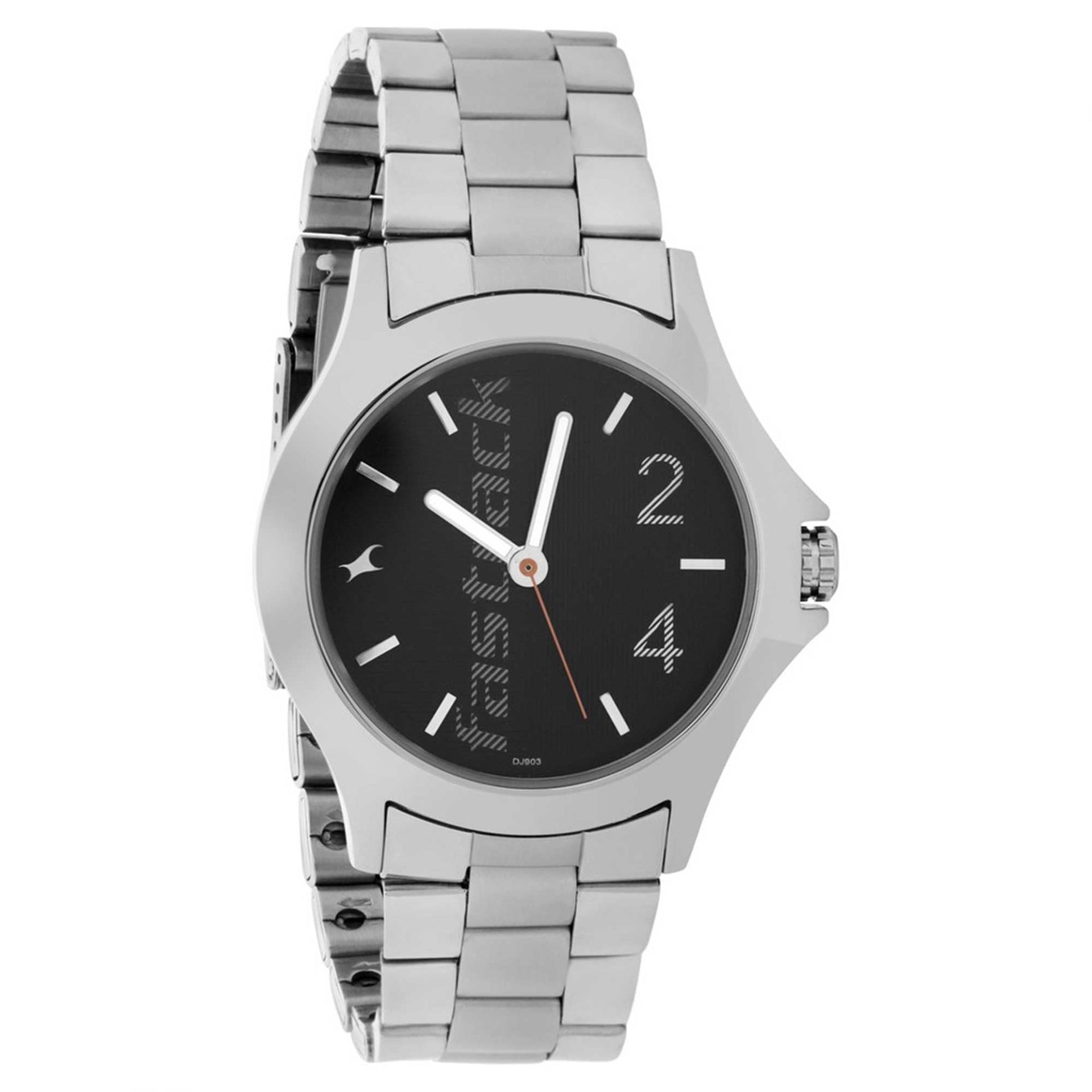 Black Stainless Steel Strap Watch Fastrack 6078sfd Black Fastrack