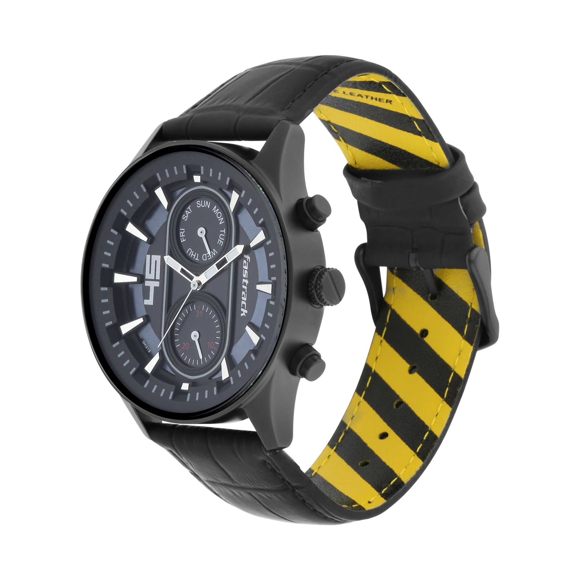 Fastrack Fastfit Quartz Analog with Day and Date Black Dial