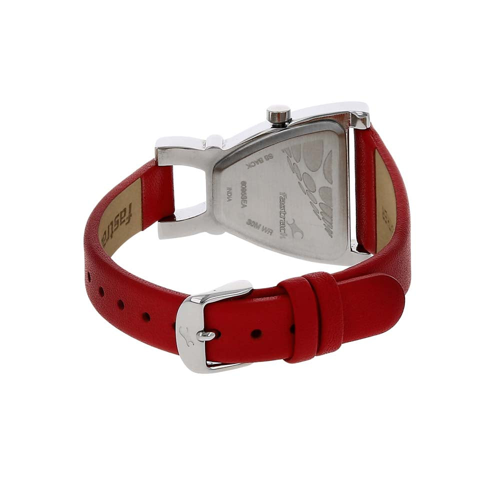 Leather Belt Fastrack Red Belt Watch Fastrack Quartz Analog Black