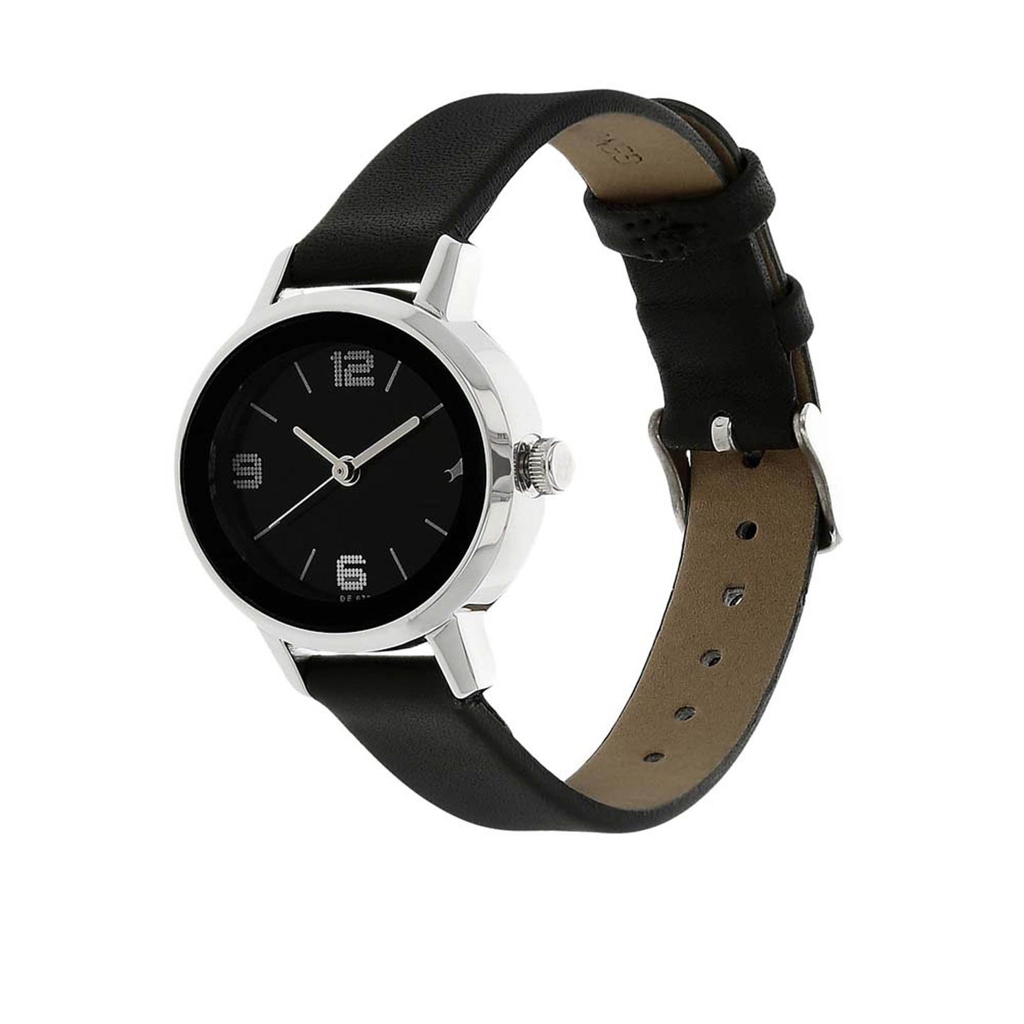 Fastrack Quartz Analog Black Dial Leather Strap Watch for Girls