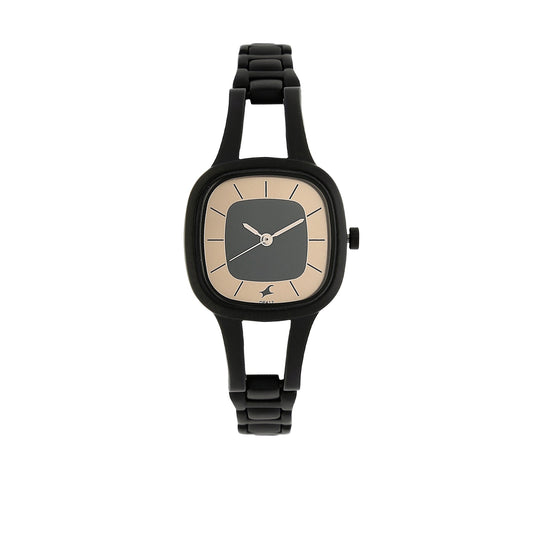 Fastrack Quartz Analog Grey Dial Metal Strap Watch for Girls