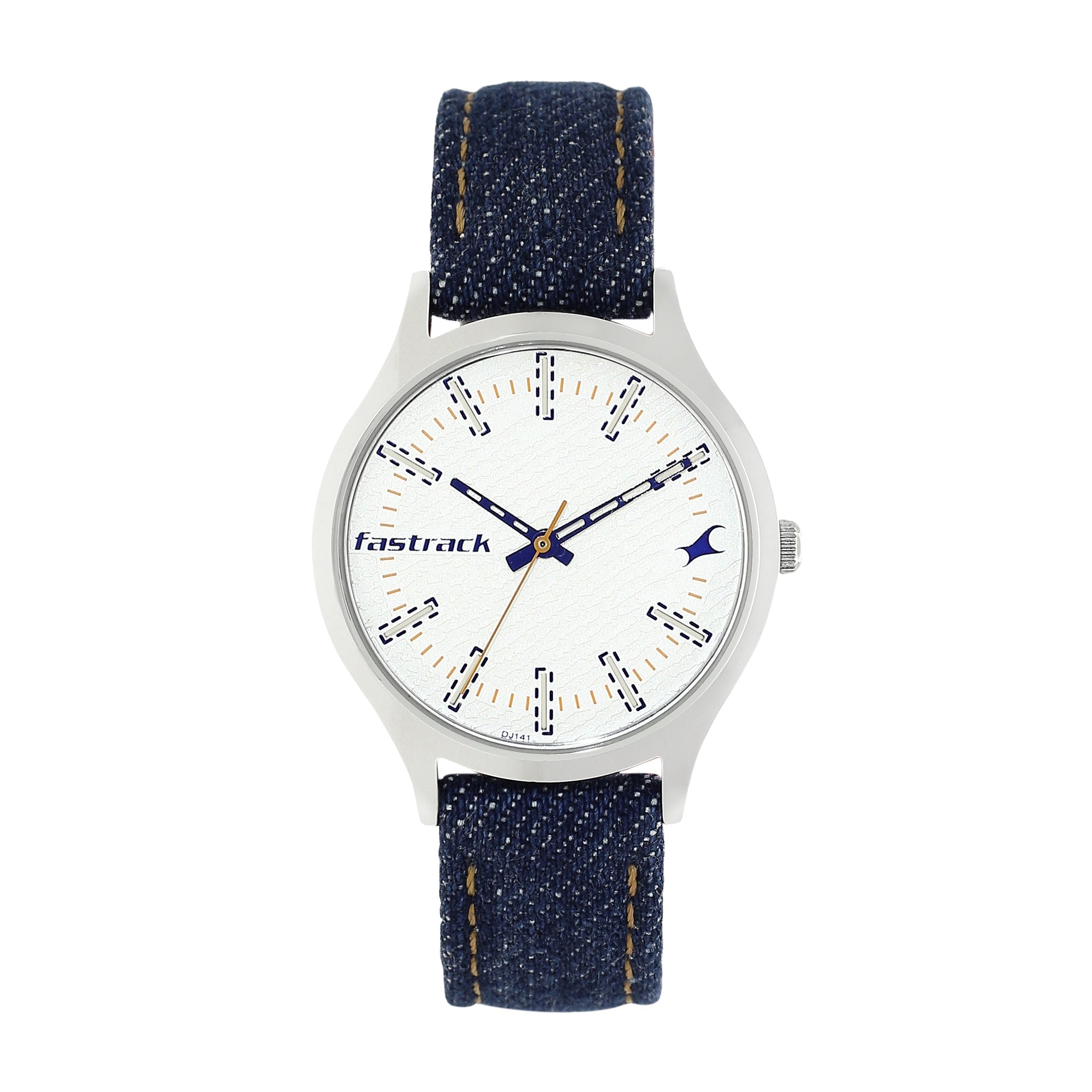 Fastrack Denim Quartz Analog White Dial Denim Strap Watch for Girls