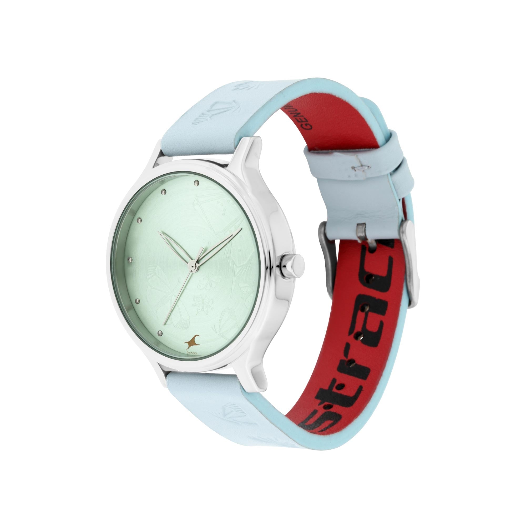 Fastrack I Love Me Quartz Analog Blue Dial Leather Strap Watch for Girls