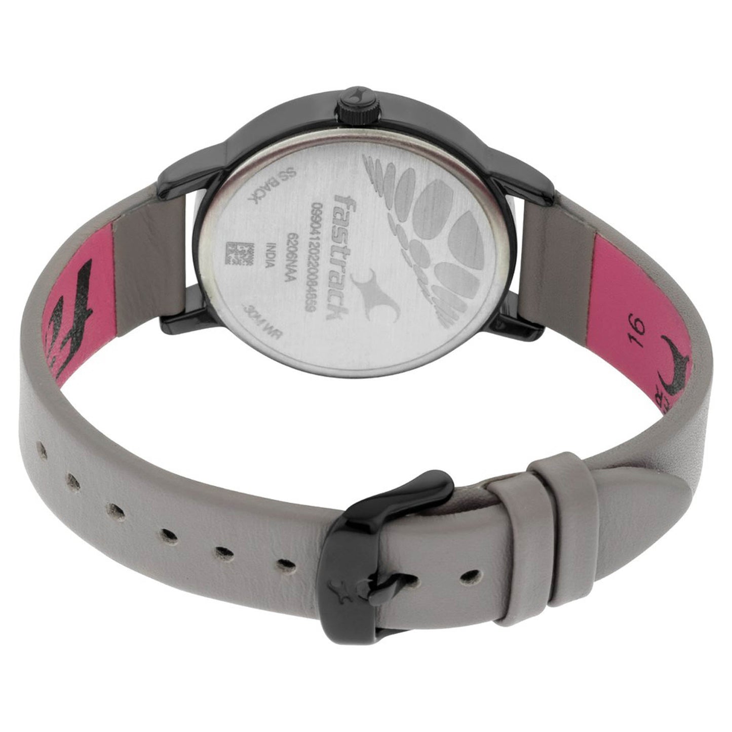 Fastrack Fastrack Ruffles Quartz Analog with Date Grey Dial Leather Strap Watch for Girls
