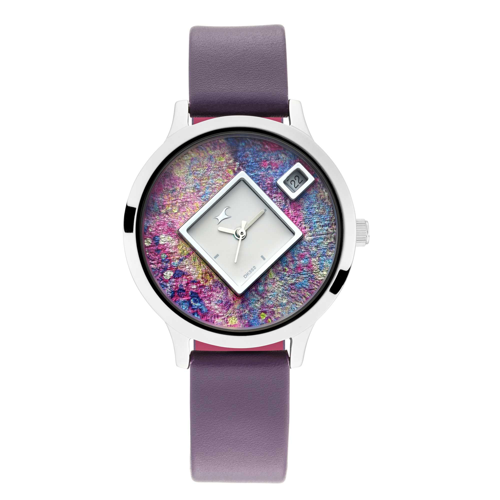 Fastrack Fastrack Fit Outs Quartz Analog with Date Multicoloured Dial Leather Strap Watch for Girls