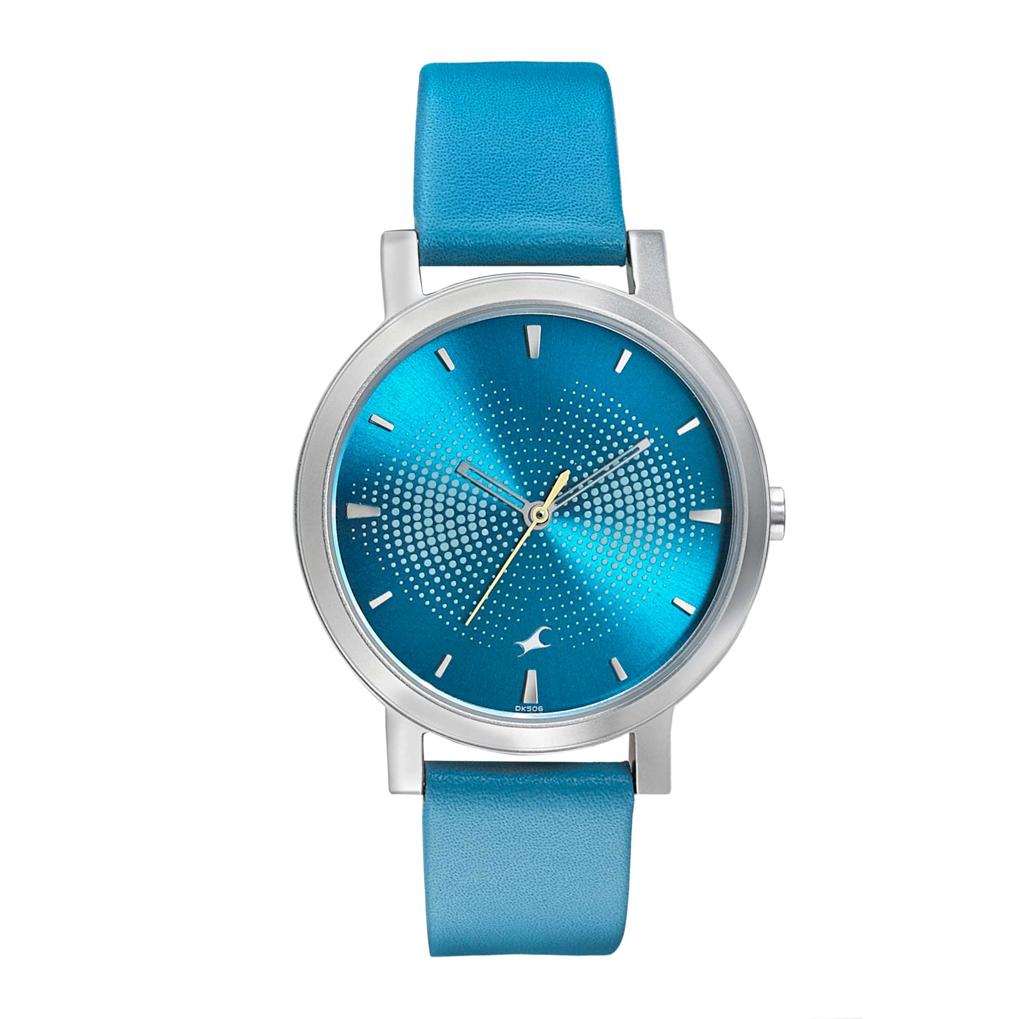 Fastrack Sunburn Quartz Analog Blue Dial Leather Strap Watch for Girls