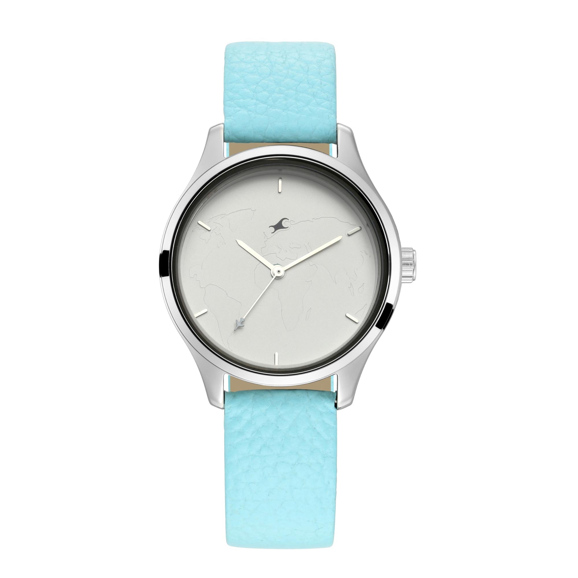 Fastrack Tripster Quartz Analog Silver Dial Leather Strap Watch for Girls