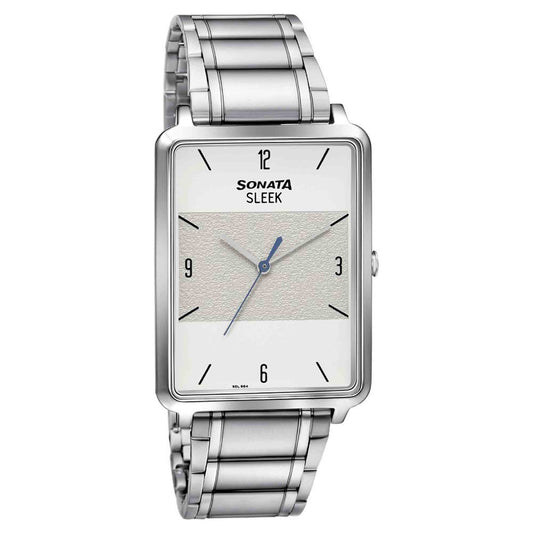 Sonata Quartz Analog Stainless Steel Strap Watch for Men