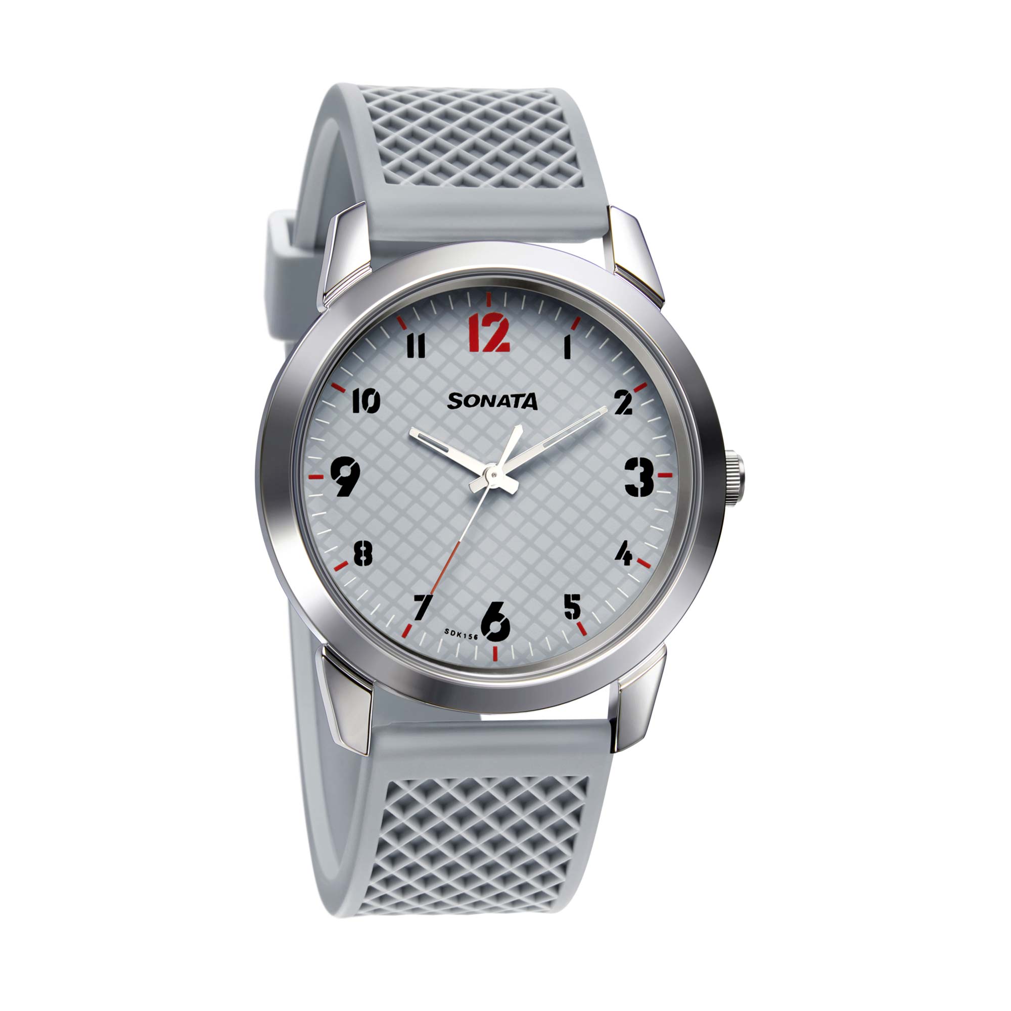 Sonata Quartz Analog Grey Dial TPU Strap Watch for Men