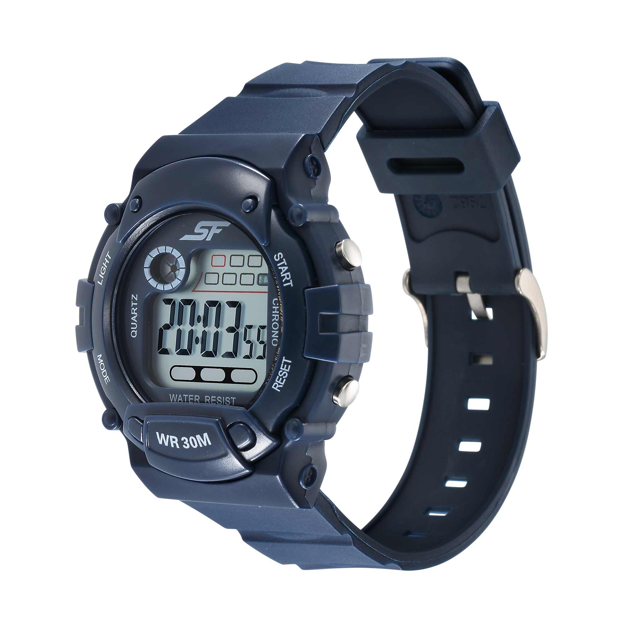 Sonata Digital Dial Grey Plastic Strap Watch for Men