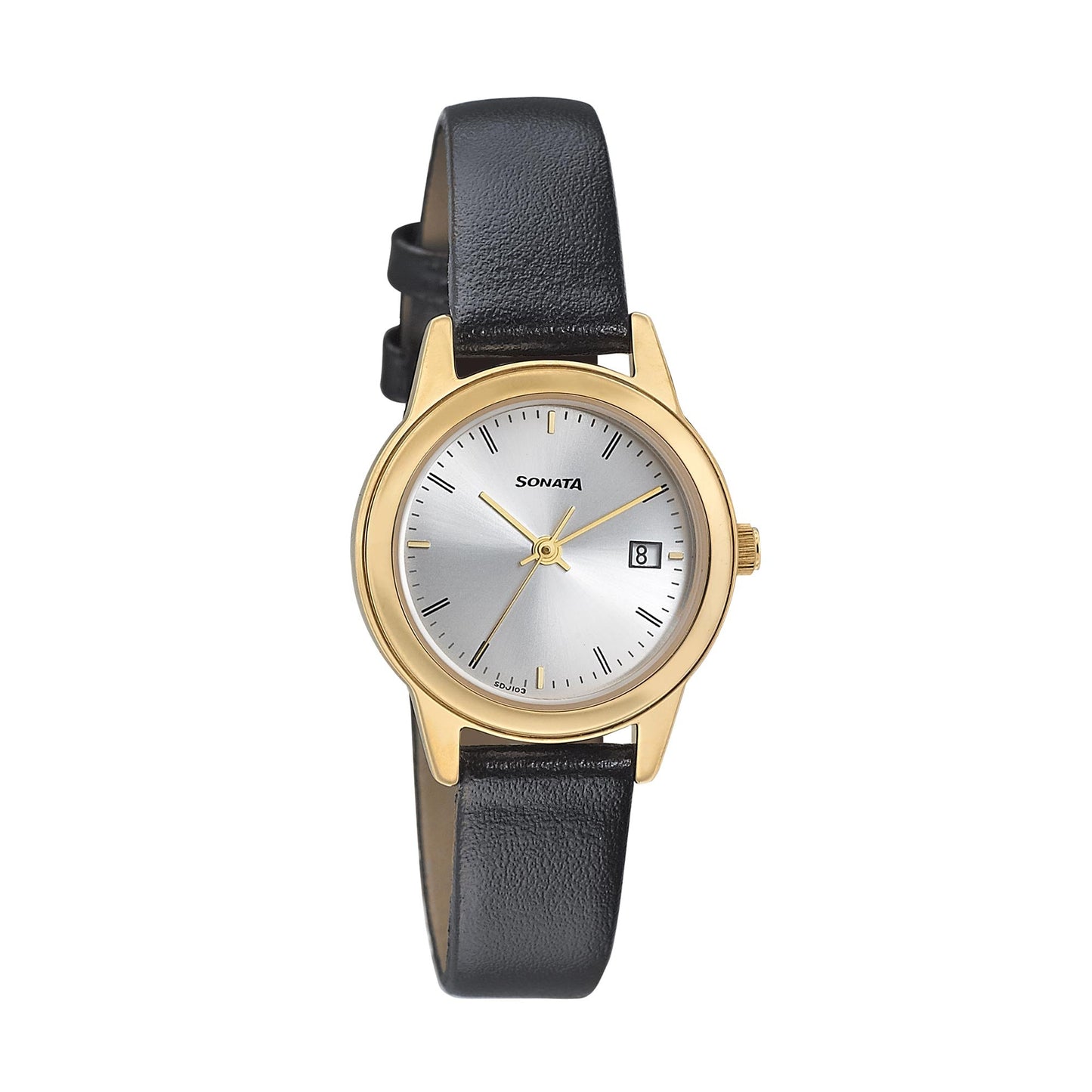 Sonata Mission Mangal Silver Dial Women Watch With Leather Strap