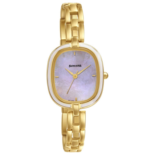 Sonata Wedding Mother of Pearl Dial Women Watch With Metal Strap