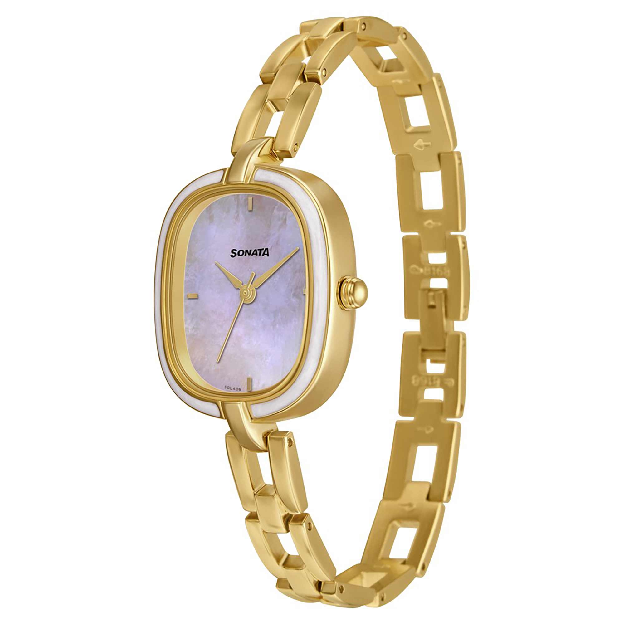 Sonata Wedding Mother of Pearl Dial Women Watch With Metal Strap