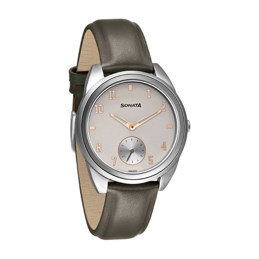 Women of Steel Grey Dial Metal Strap Watch for Women