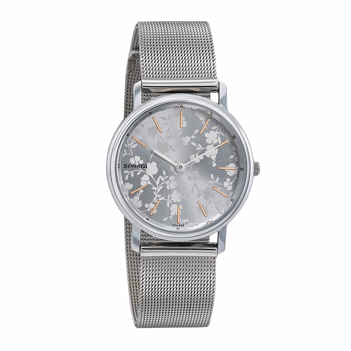 Sonata Silver Lining Silver Dial Women Watch With Stainless Steel Strap
