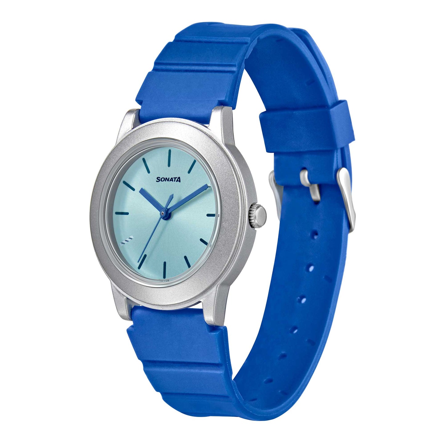 Sonata Play Blue Dial Women Watch With Plastic Strap