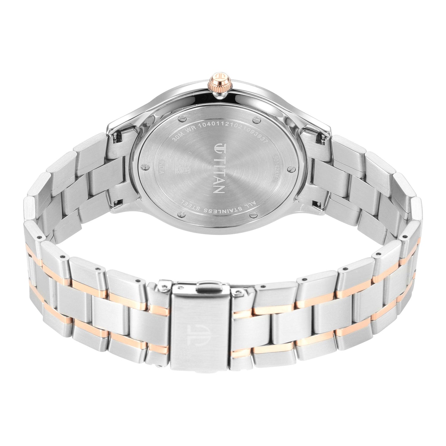 Titan Classique Slimline Silver Dial Analog with Date Stainless Steel Strap watch for Men
