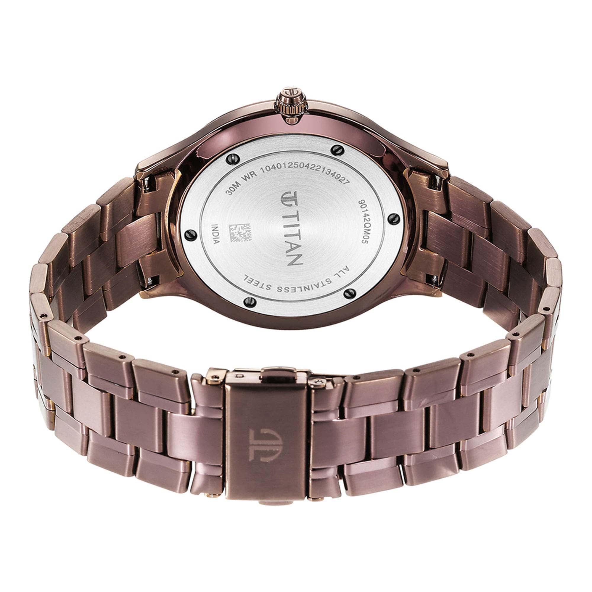 TITAN Brown Dial Two Toned Stainless Steel Strap Watch in Chikmagalur at  best price by Vijay Watch Works - Justdial