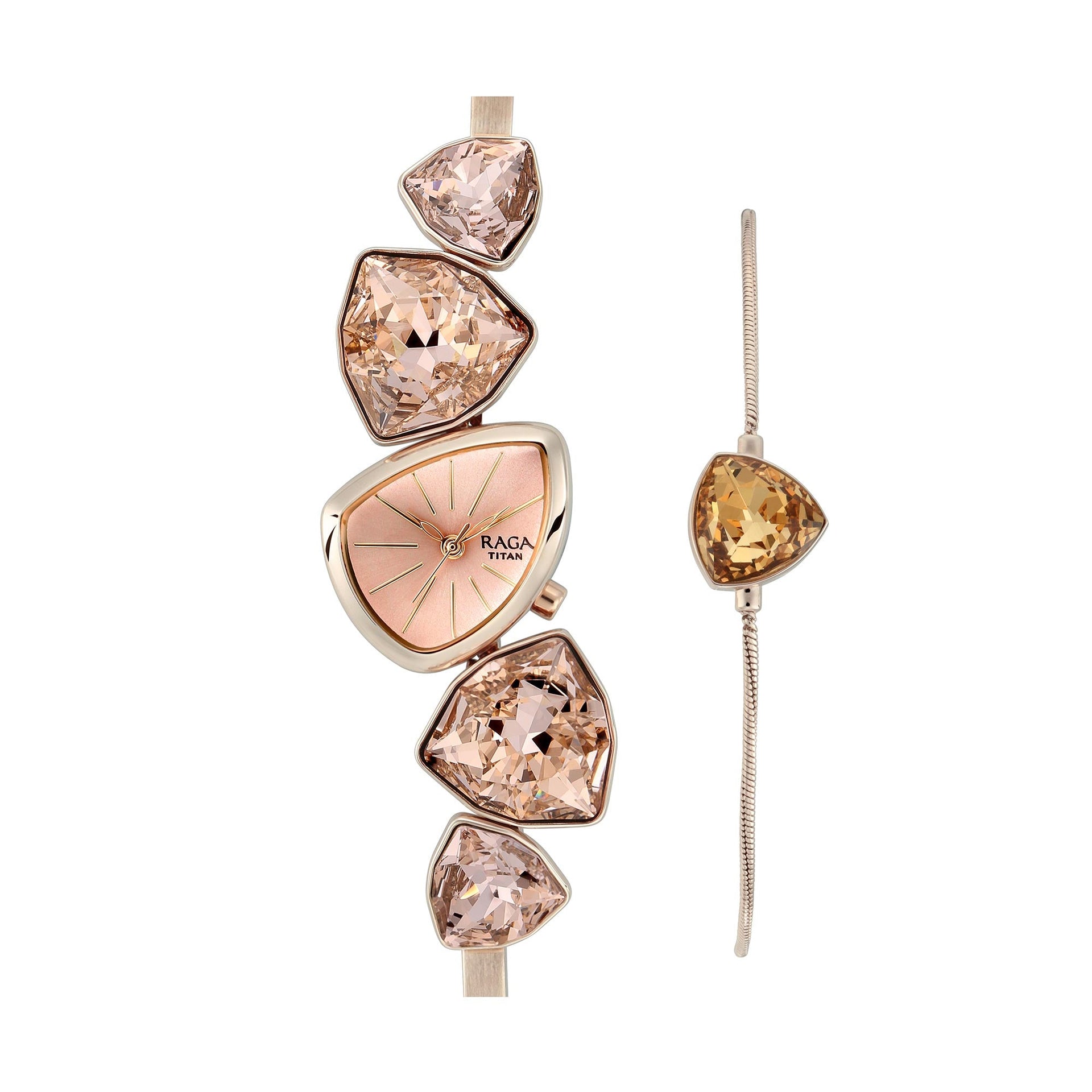 Titan Raga I Am Pink Dial Women Watch With Metal Strap – Titan World